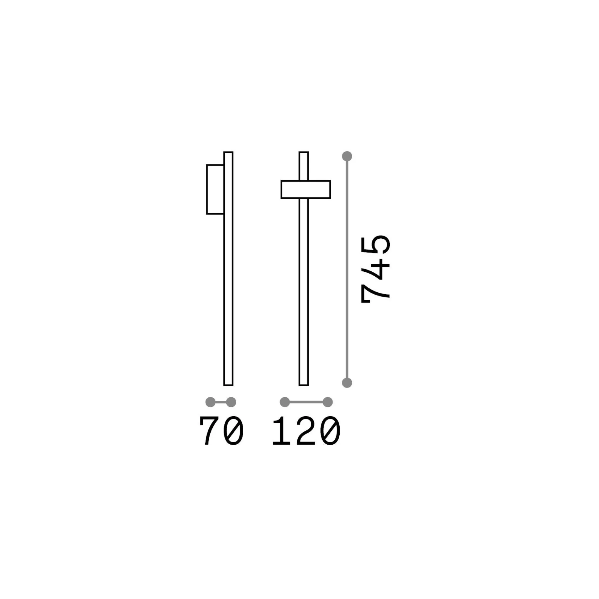 Dmora Lampade Outdoor<Ideal-Lux - Lampada outdoor HUB PT H074, 7 x 12 x h75 cm,