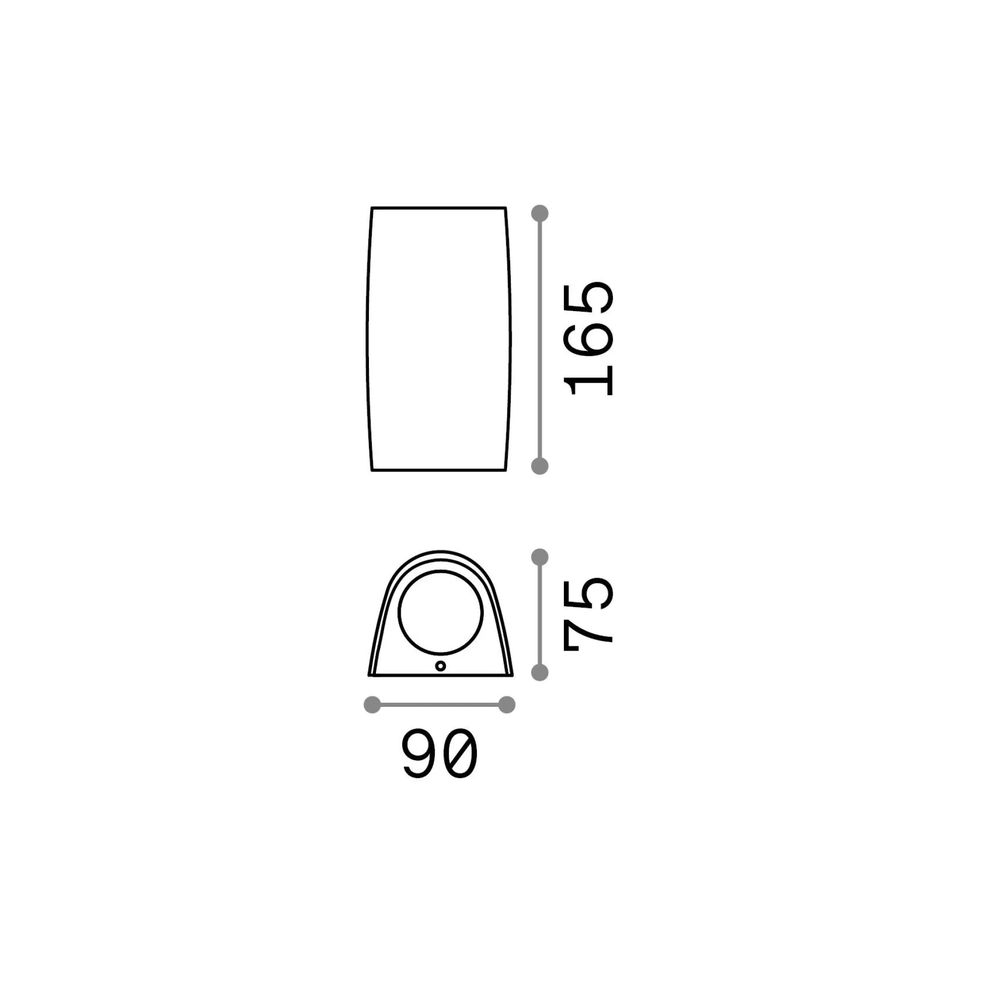 Dmora Lampade Outdoor<Ideal-Lux - Lampada outdoor KEOPE AP2 , Made in Italy, 9 x 17 x h8 cm,