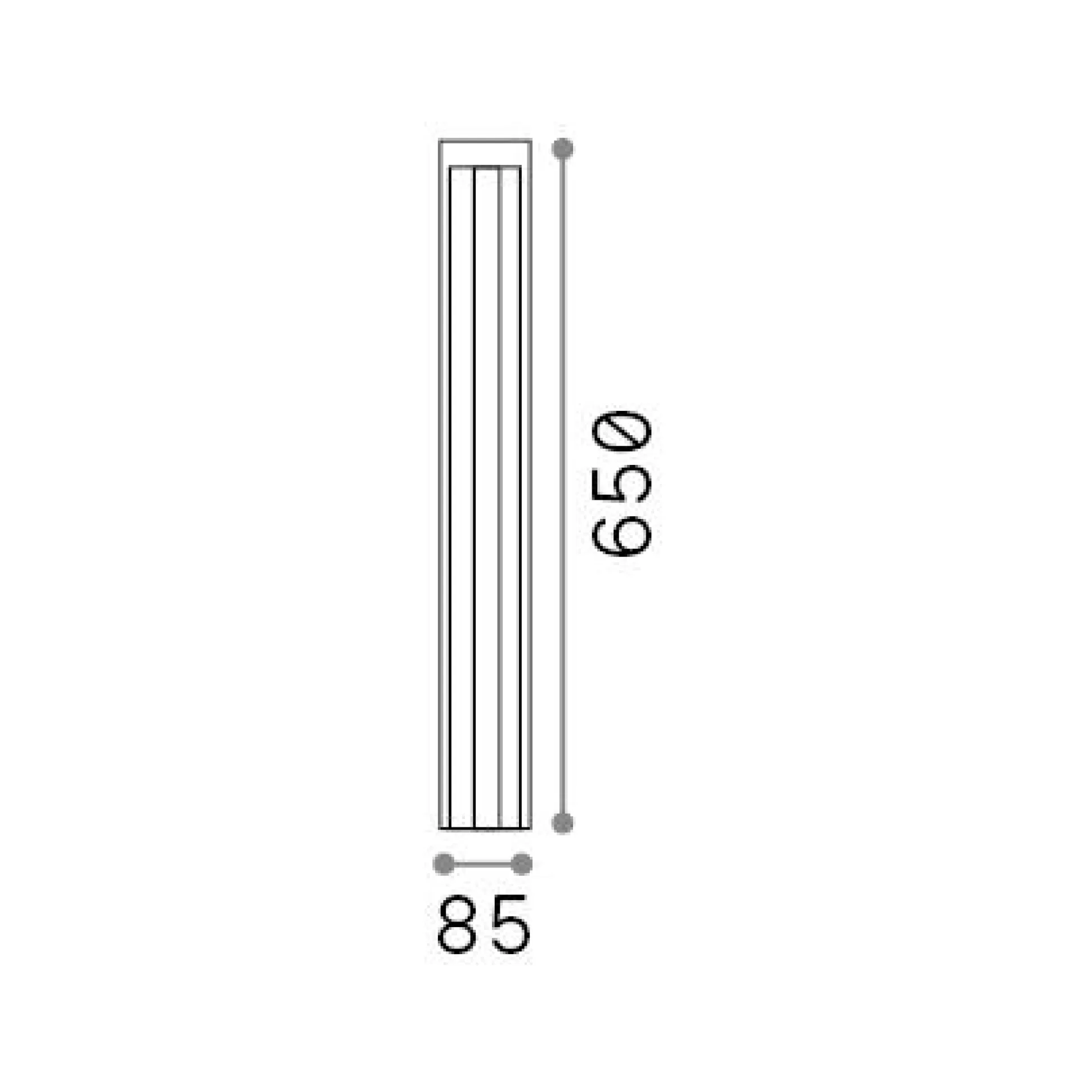 Dmora Lampade Outdoor<Ideal-Lux - Lampada outdoor KURT PT 4000K, 9 x 9 x h65 cm,