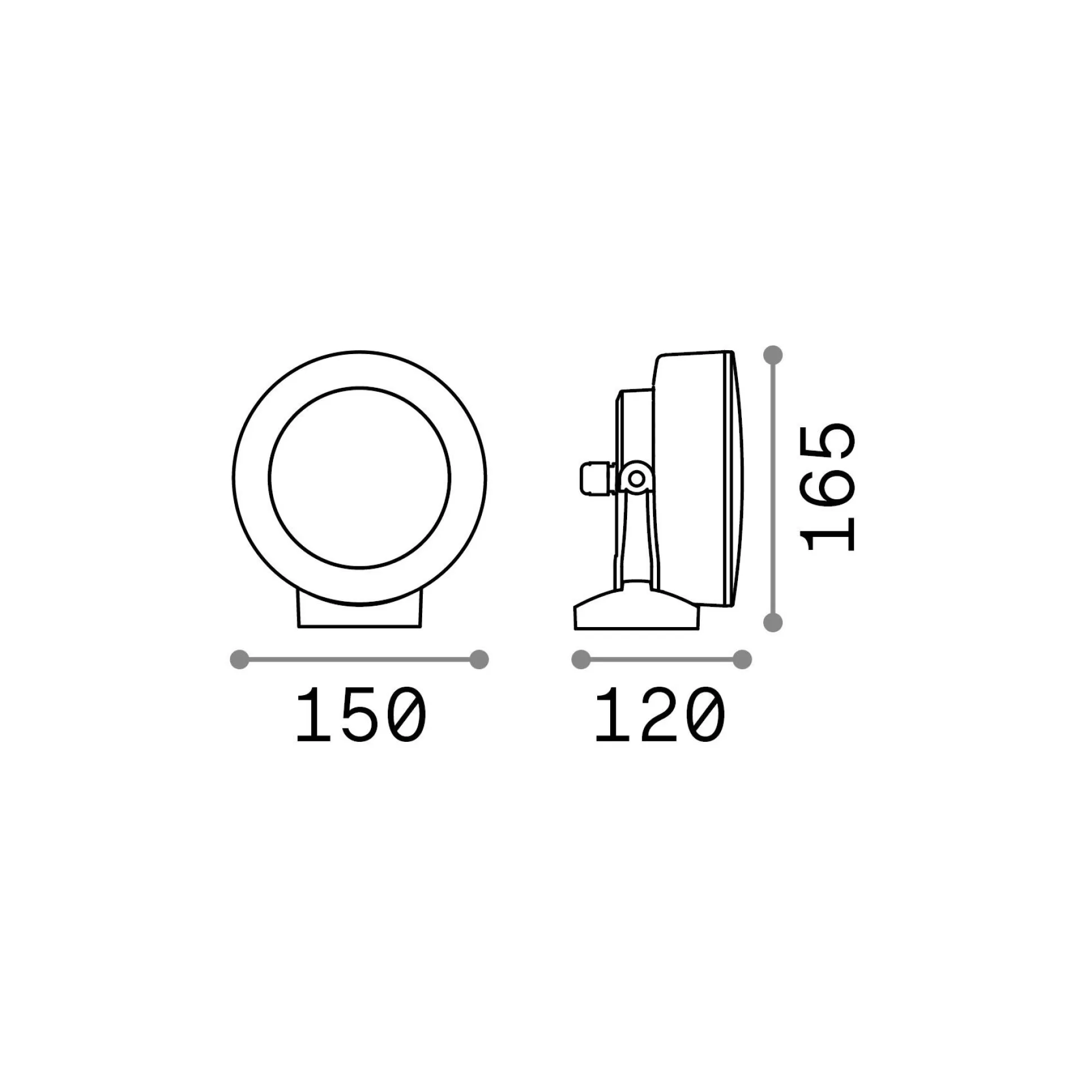 Dmora Lampade Outdoor<Ideal-Lux - Lampada outdoor LITIO AP1 , Made in Italy, 15 x 12 x h17 cm,