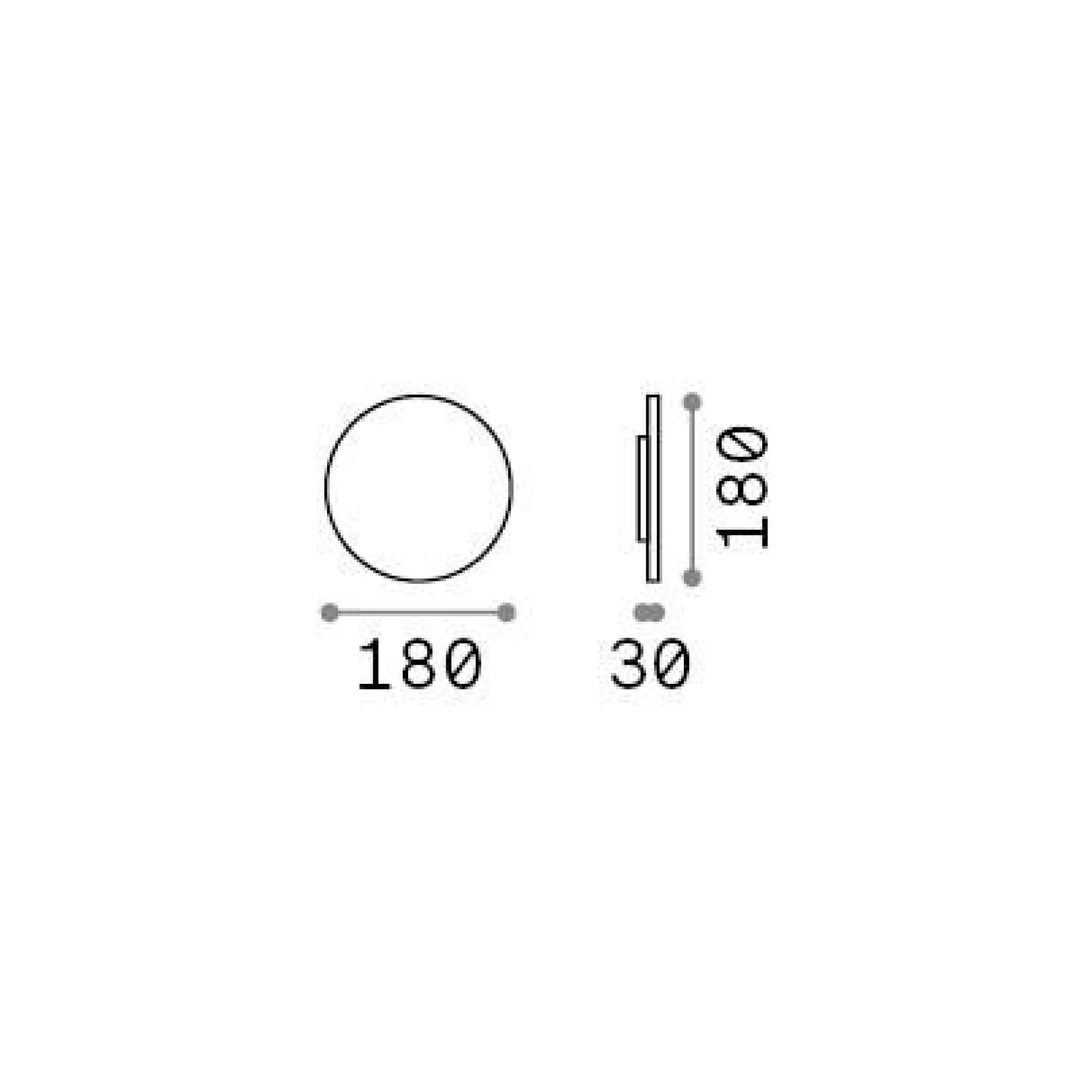 Dmora Lampade Outdoor<Ideal-Lux - Lampada outdoor PUNTO AP D18 , 18 x 18 x h3 cm,