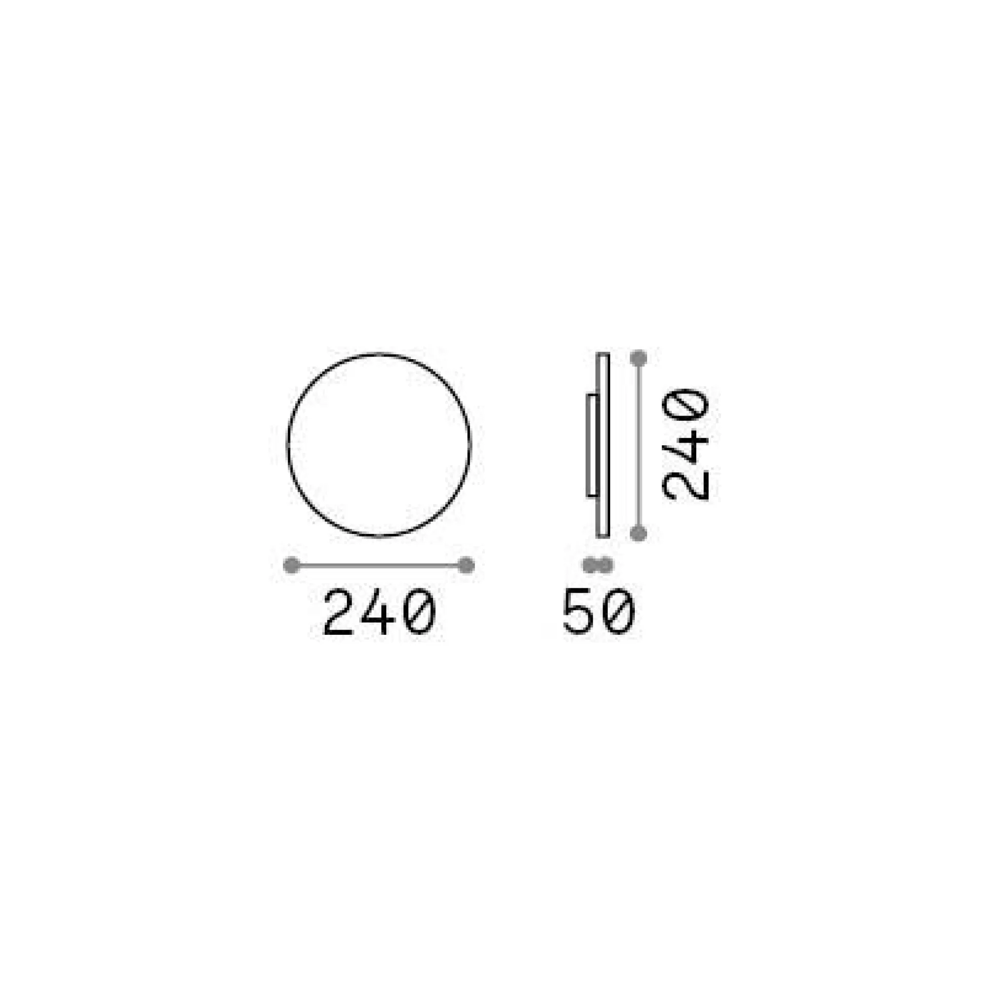 Dmora Lampade Outdoor<Ideal-Lux - Lampada outdoor PUNTO AP D24 , 24 x 24 x h5 cm,