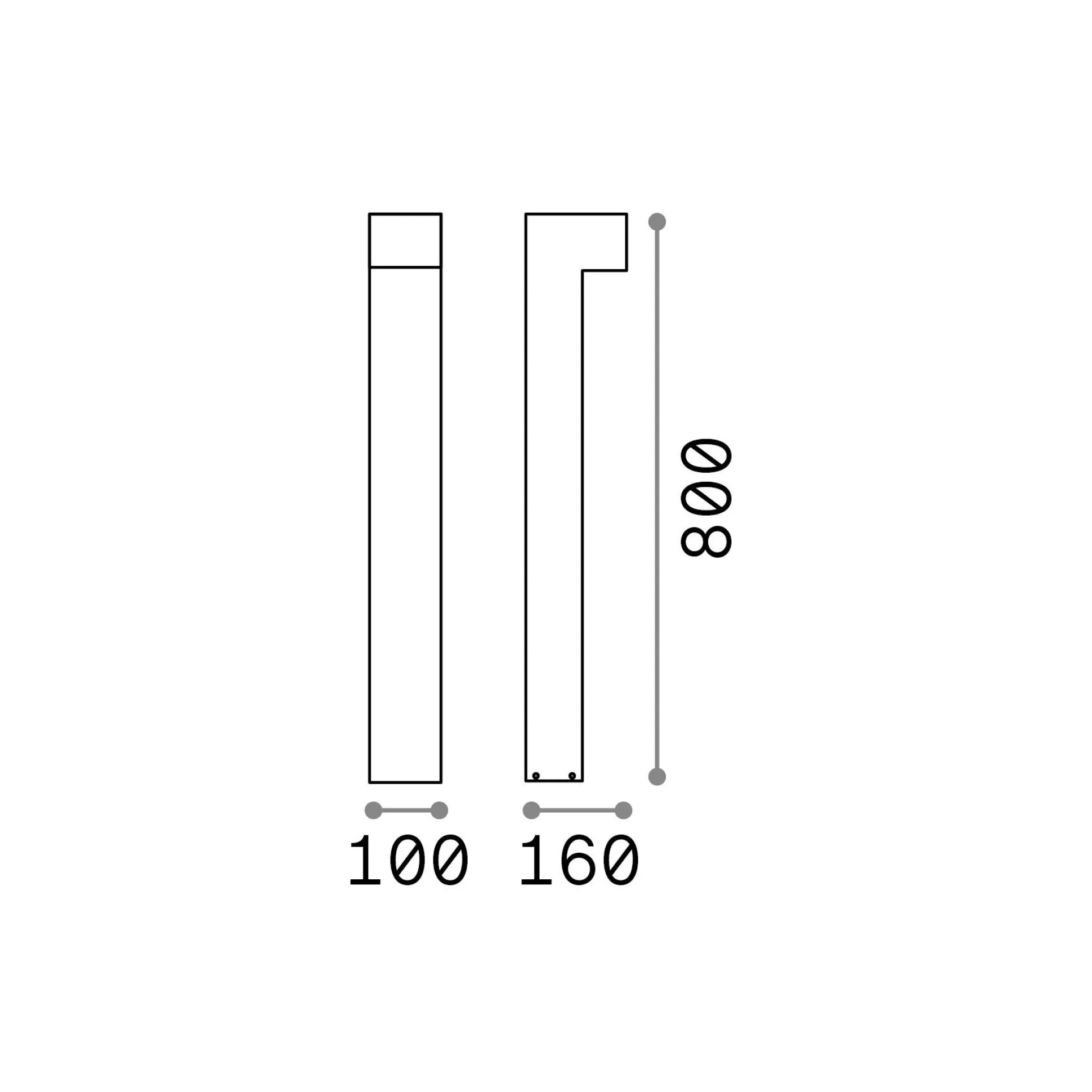 Dmora Lampade Outdoor<Ideal-Lux - Lampada outdoor SIRIO PT2 H80 , 10 x 16 x h80 cm,