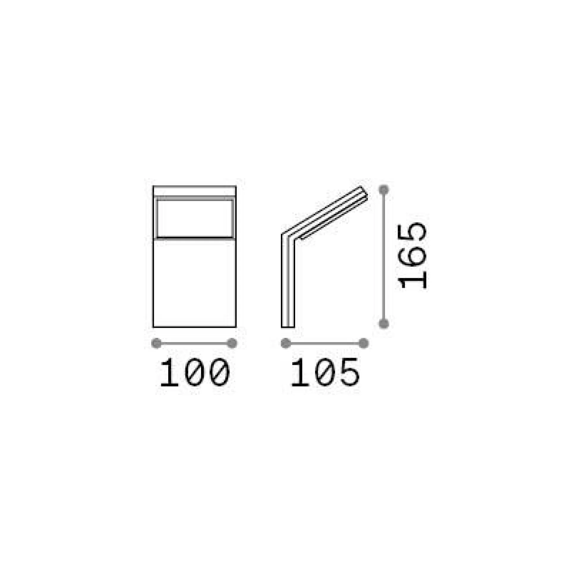 Dmora Lampade Outdoor<Ideal-Lux - Lampada outdoor STYLE AP 4000K, 10 x 16 x h10 cm,