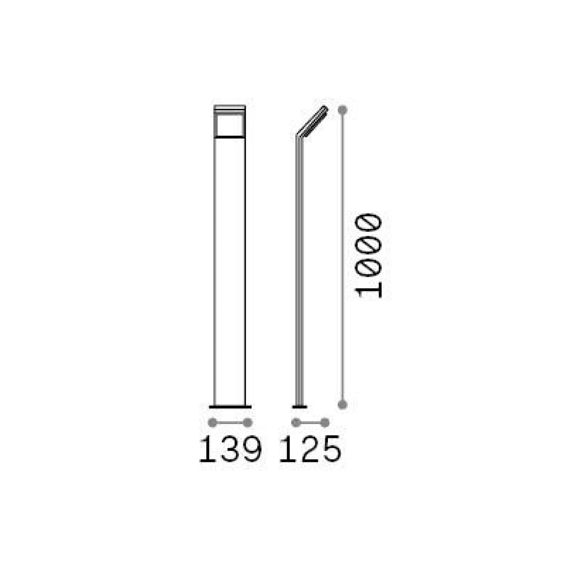 Dmora Lampade Outdoor<Ideal-Lux - Lampada outdoor STYLE PT H100 4000K, 14 x 12 x h100 cm,