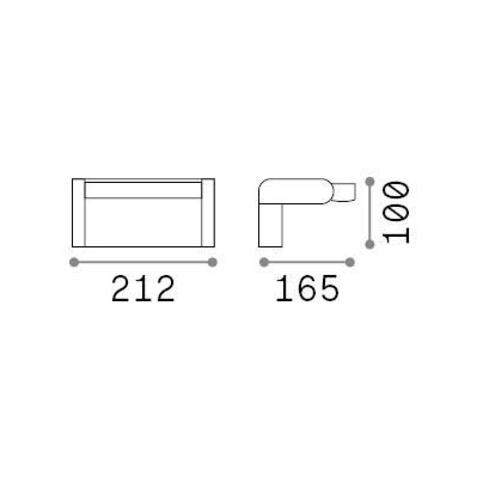 Dmora Lampade Outdoor<Ideal-Lux - Lampada outdoor SWIPE AP , 21 x 10 x h12 cm,