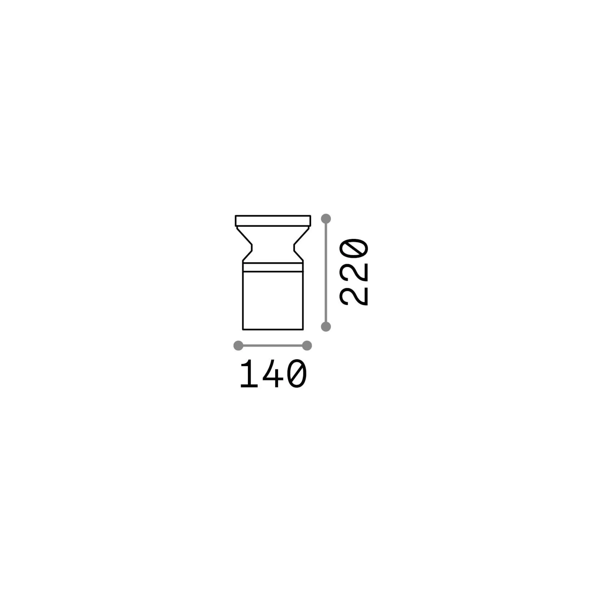 Dmora Lampade Outdoor<Ideal-Lux - Lampada outdoor TORRE PT1 H22 , 14 x 14 x h22 cm,