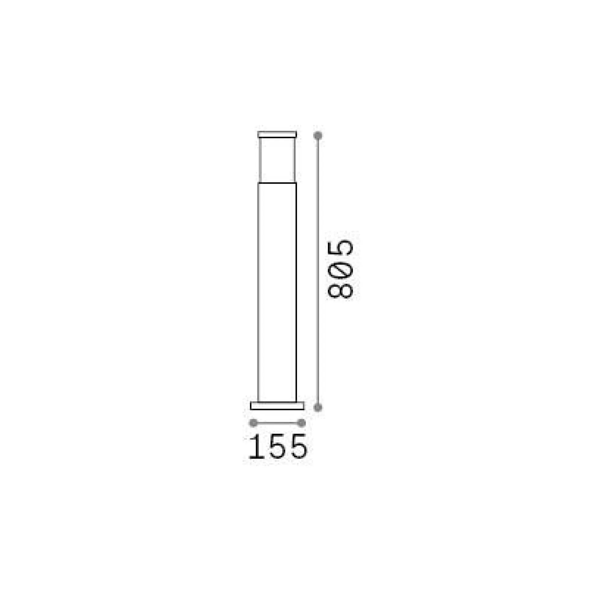 Dmora Lampade Outdoor<Ideal-Lux - Lampada outdoor TORRE PT1 H80 , 18 x 18 x h80 cm,