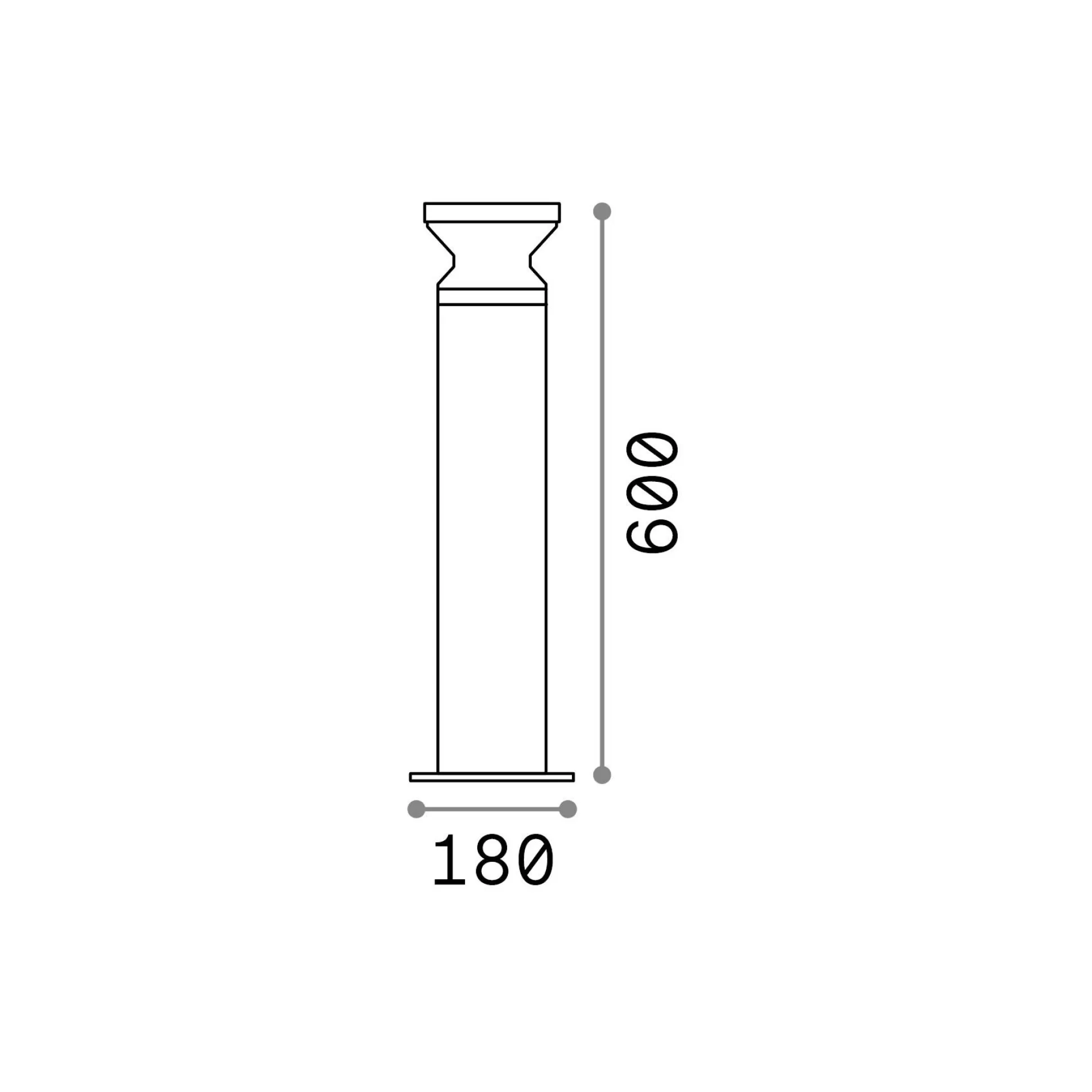 Dmora Lampade Outdoor<Ideal-Lux - Lampada outdoor TORRE PT1 H60 , 18 x 18 x h60 cm,