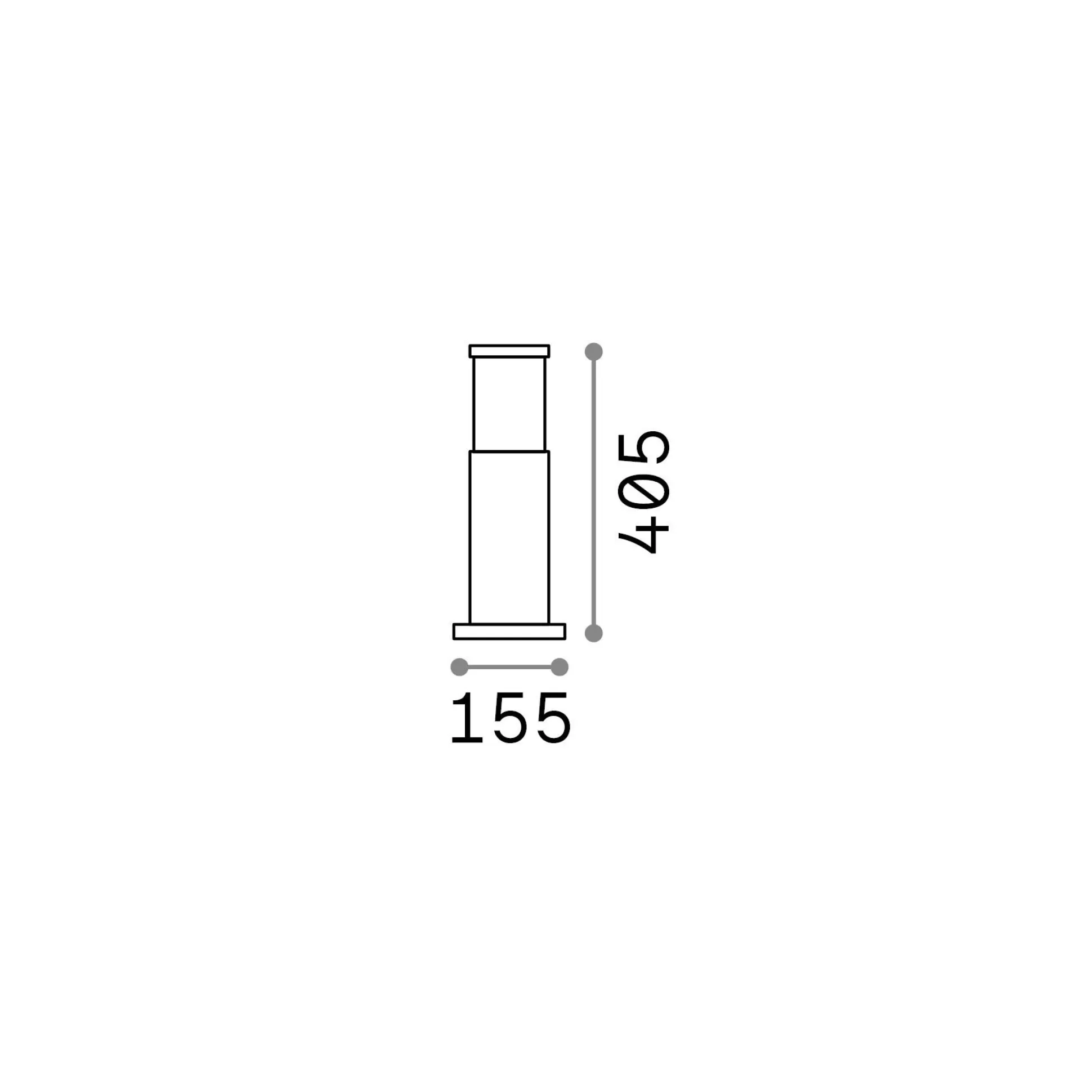 Dmora Lampade Outdoor<Ideal-Lux - Lampada outdoor TRONCO PT1 H40 , 16 x 16 x h41 cm,