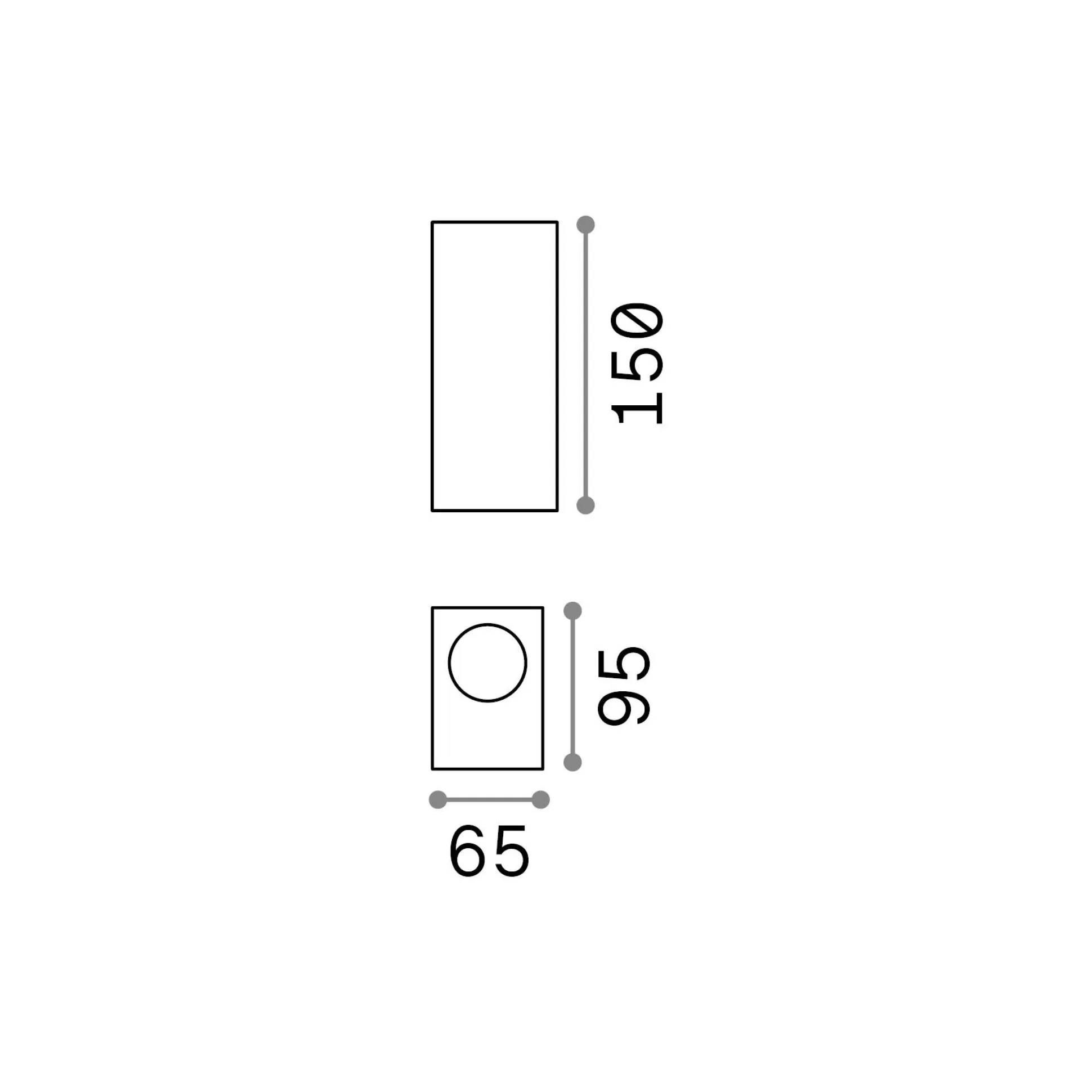 Dmora Lampade Outdoor<Ideal-Lux - Lampada outdoor UP AP2 , 7 x 15 x h10 cm,
