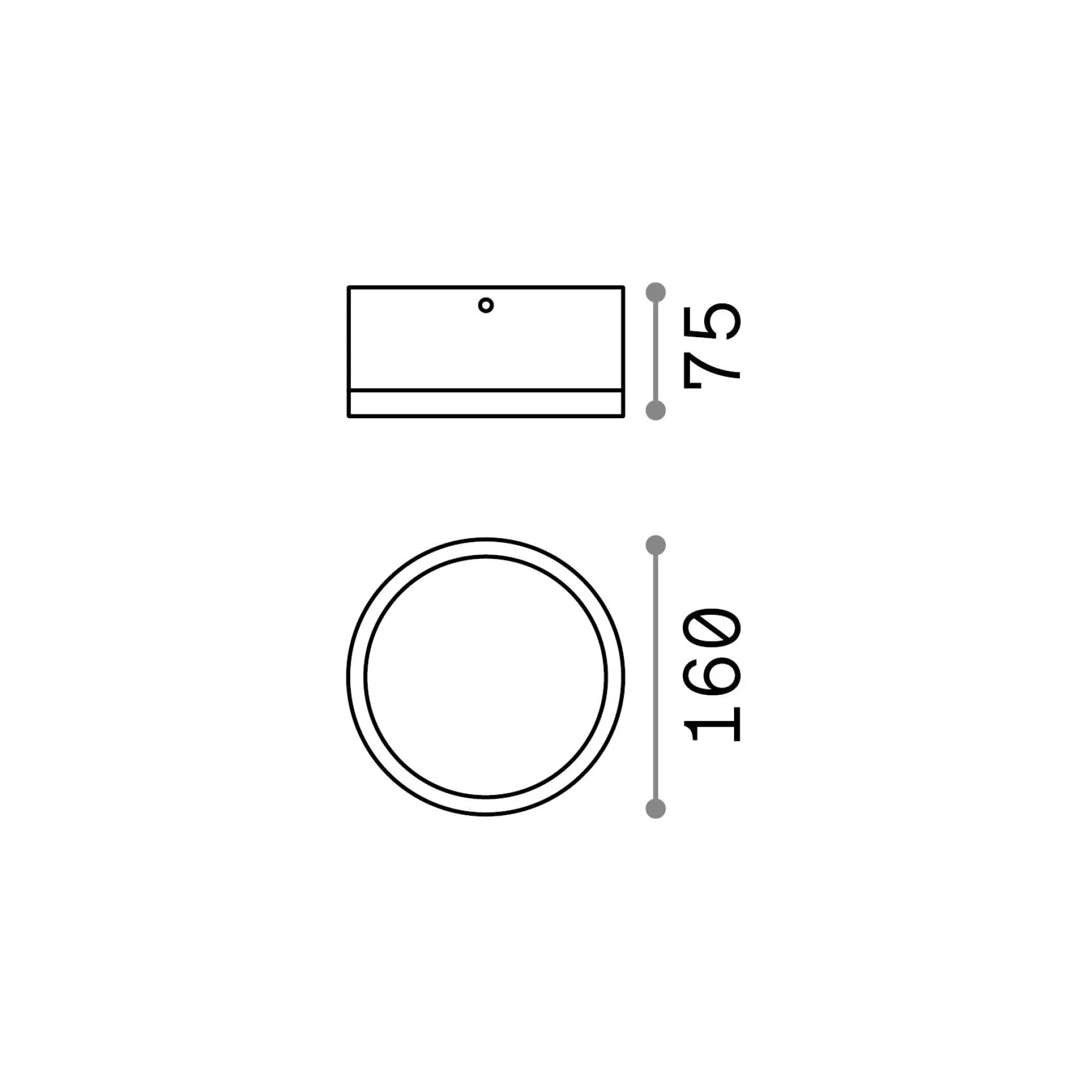 Dmora Lampade Outdoor<Ideal-Lux - Lampada outdoor URANO PL1 BIG , 16 x 16 x h8 cm,