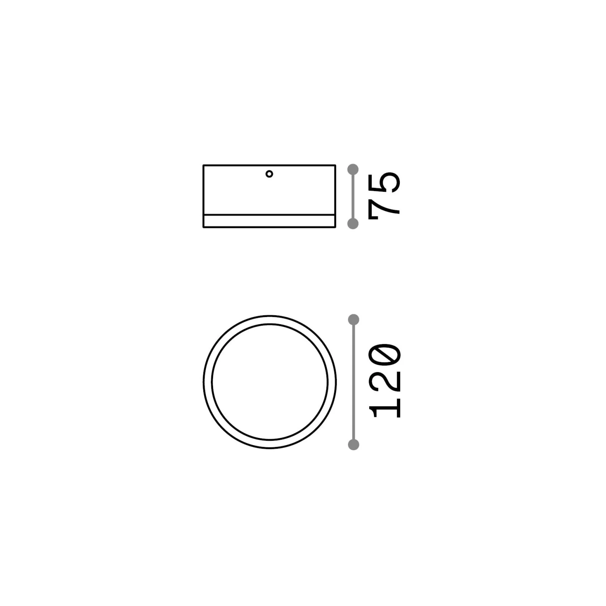 Dmora Lampade Outdoor<Ideal-Lux - Lampada outdoor URANO PL1 SMALL , 12 x 12 x h8 cm,