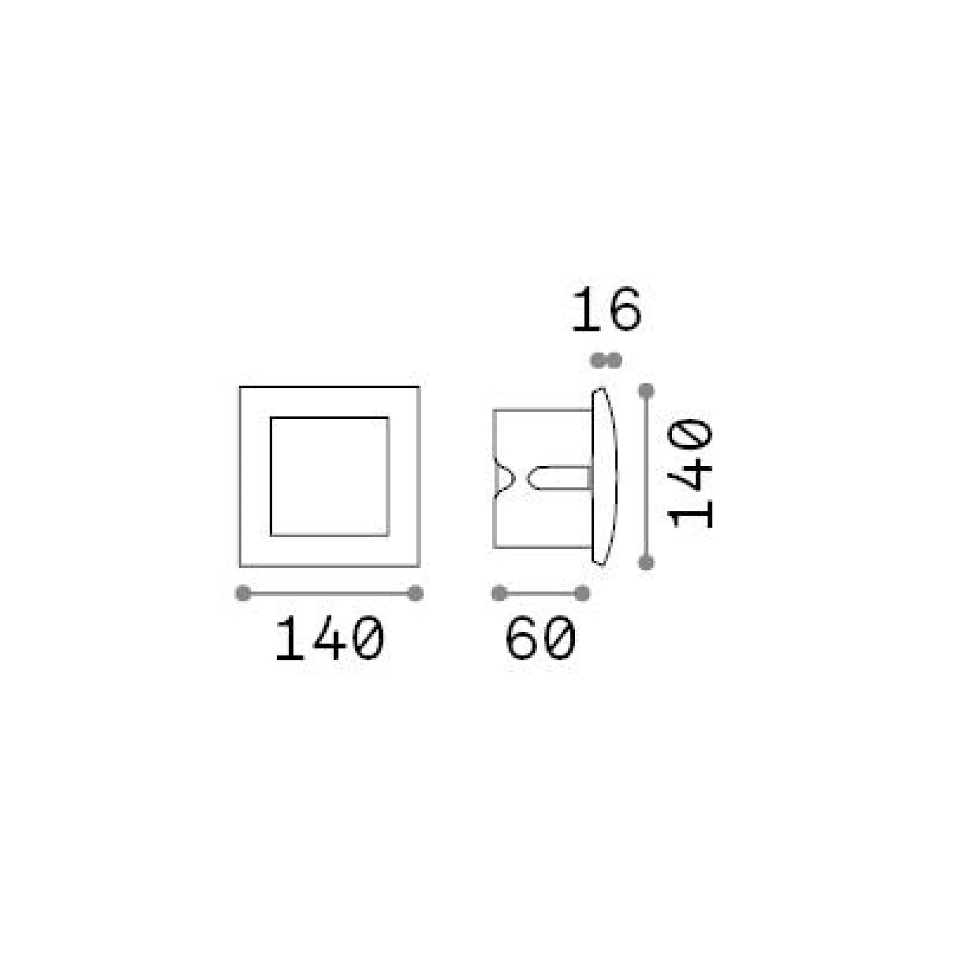 Dmora Lampade Outdoor<Ideal-Lux - Lampada outdoor WIRE FI D14 , 14 x 14 x h8 cm,