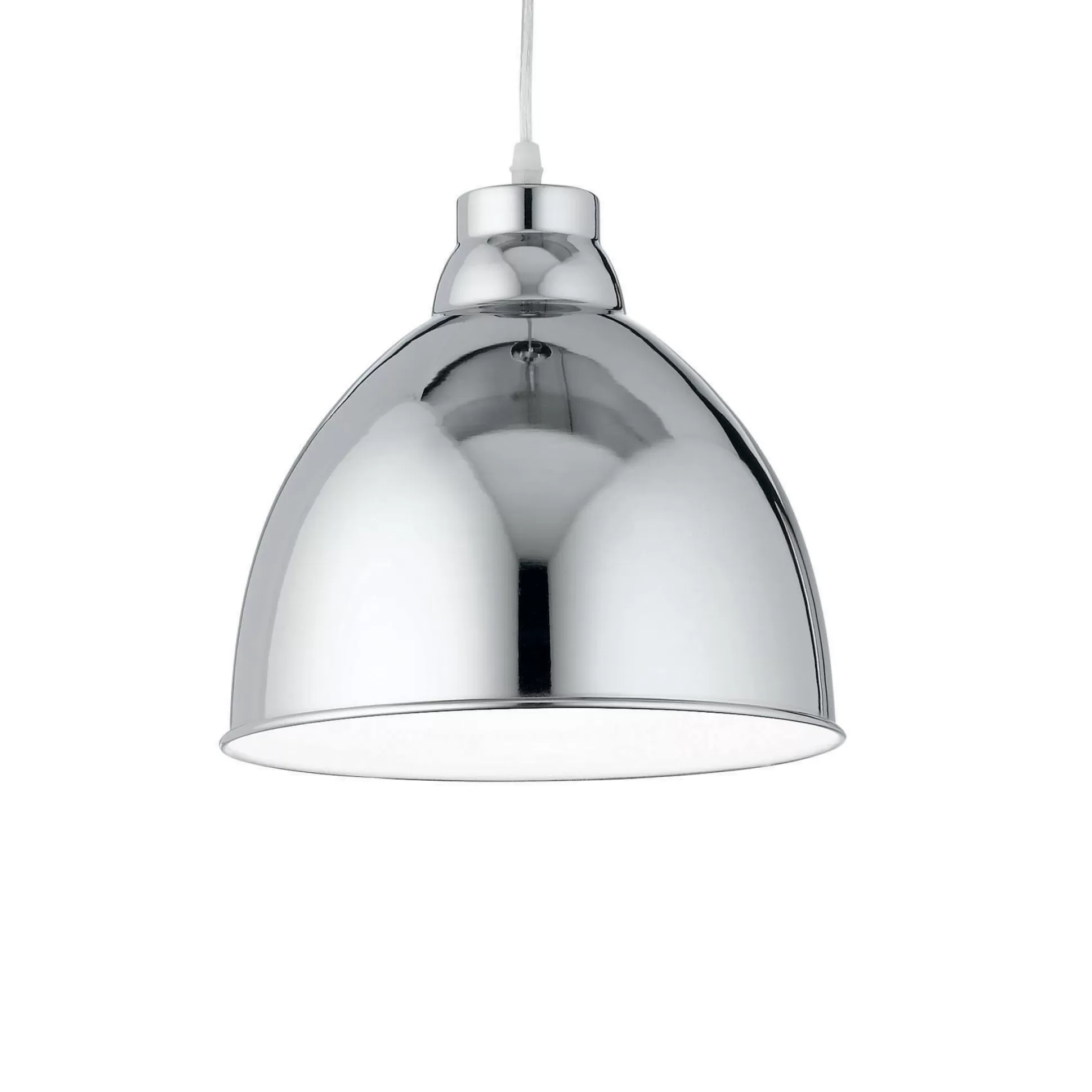 Dmora Lampade A Sospensione<Lampada a sospensione, Lampadario, Luminare sospeso, Lampada a pendente, 26x26h35 cm, Cromo