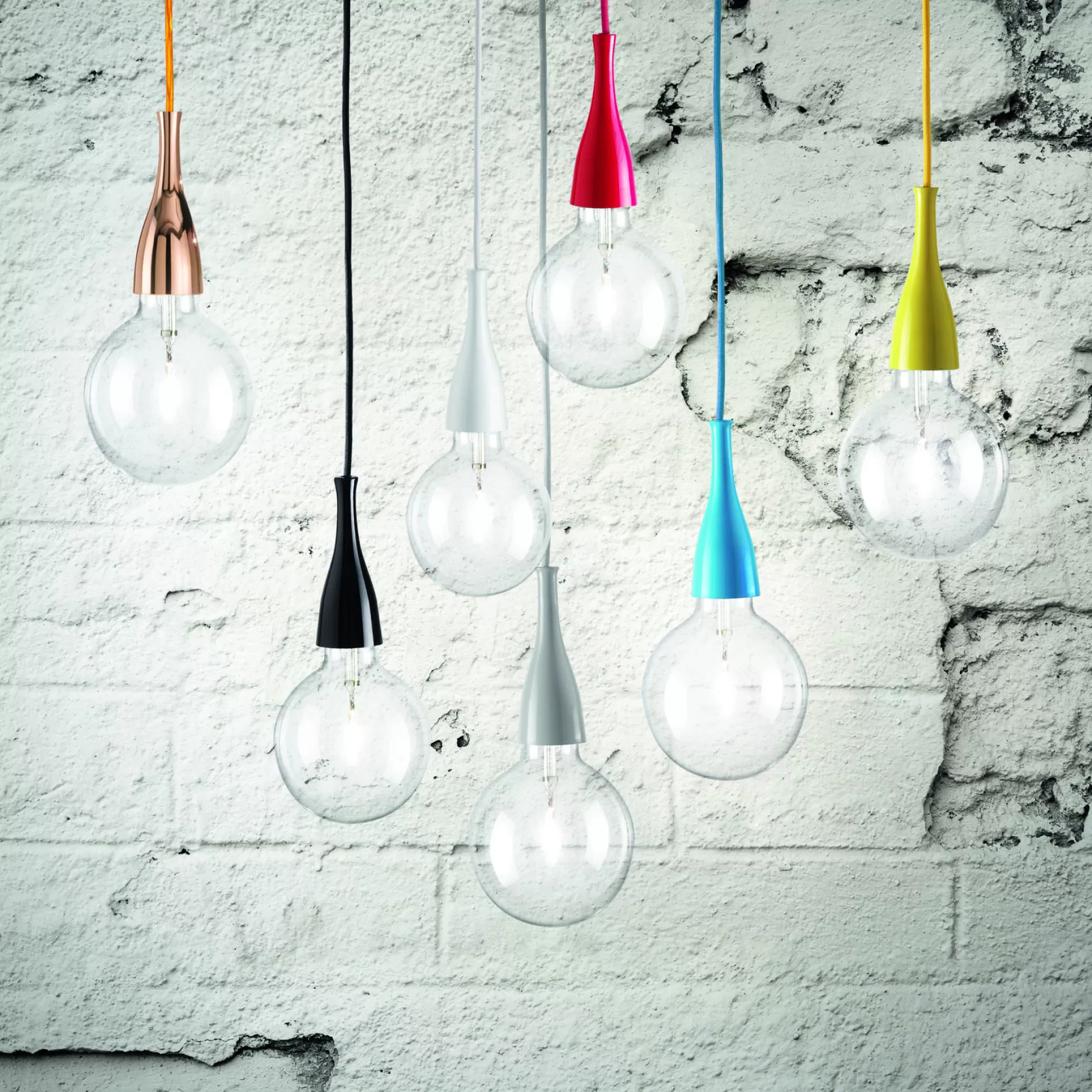 Dmora Lampade A Sospensione<Lampada a sospensione, Lampadario, Luminare sospeso, Lampada a pendente, 12x12h35 cm,
