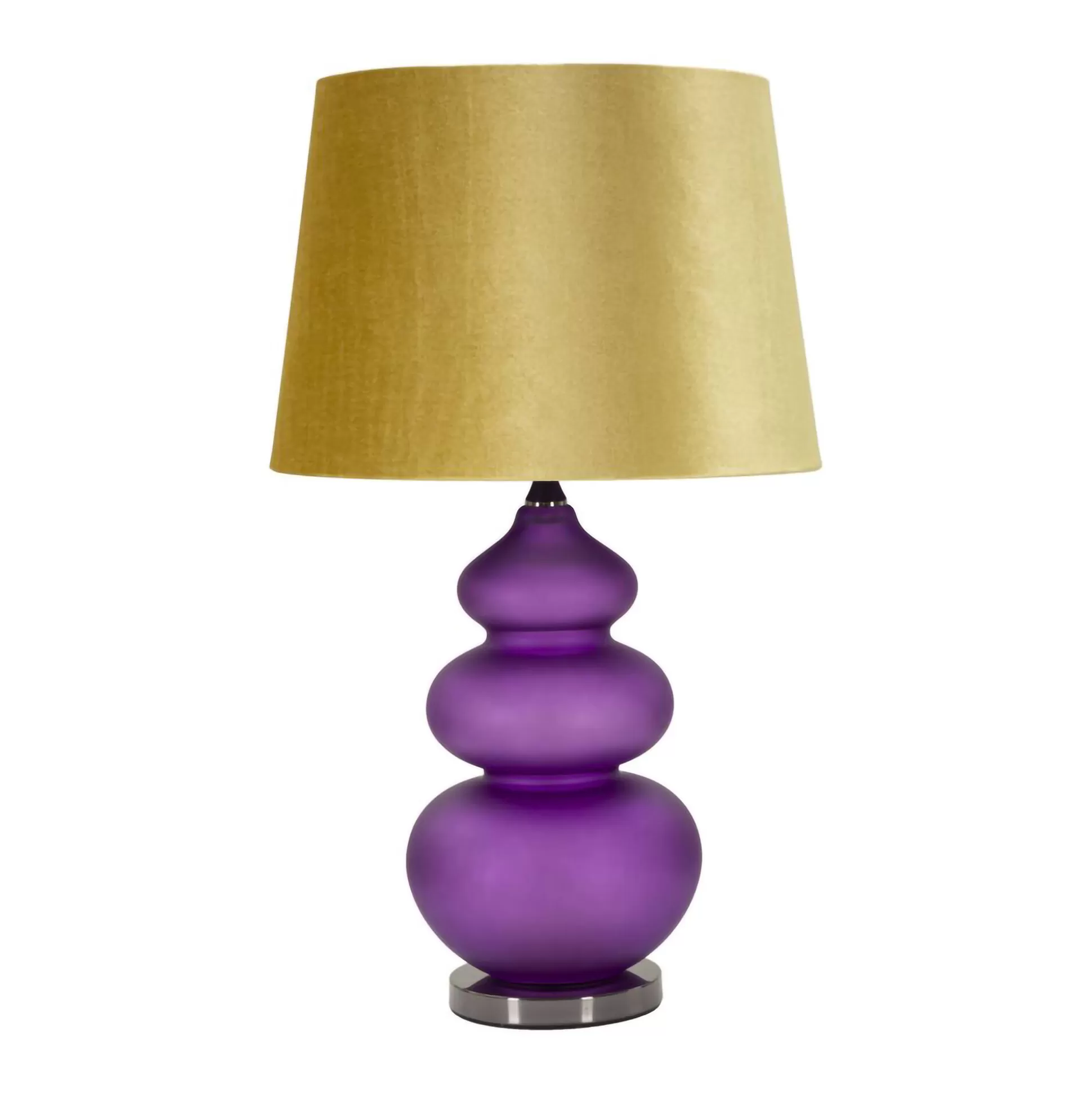 Dmora Lampade Da Tavolo<Lampada da tavolo Genovesi, 40x40 h70 cm, Viola e Giallo