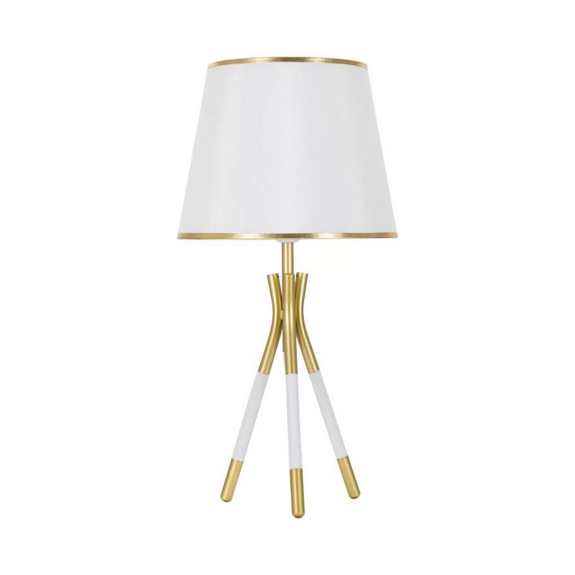 Dmora Lampade Da Tavolo<Lampada da tavolo Gongbi, 28x28 h57 cm, Bianco e Oro