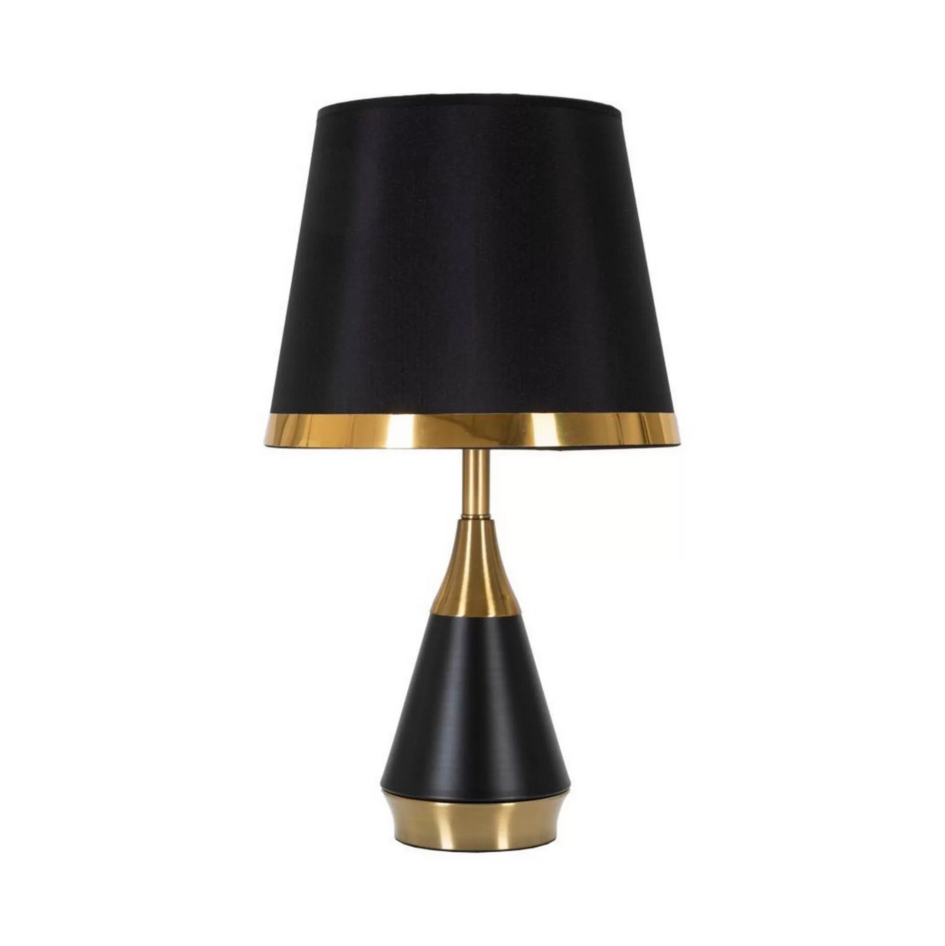 Dmora Lampade Da Tavolo<Lampada da tavolo Grattage, 28x28 h50 cm, Nero e Oro