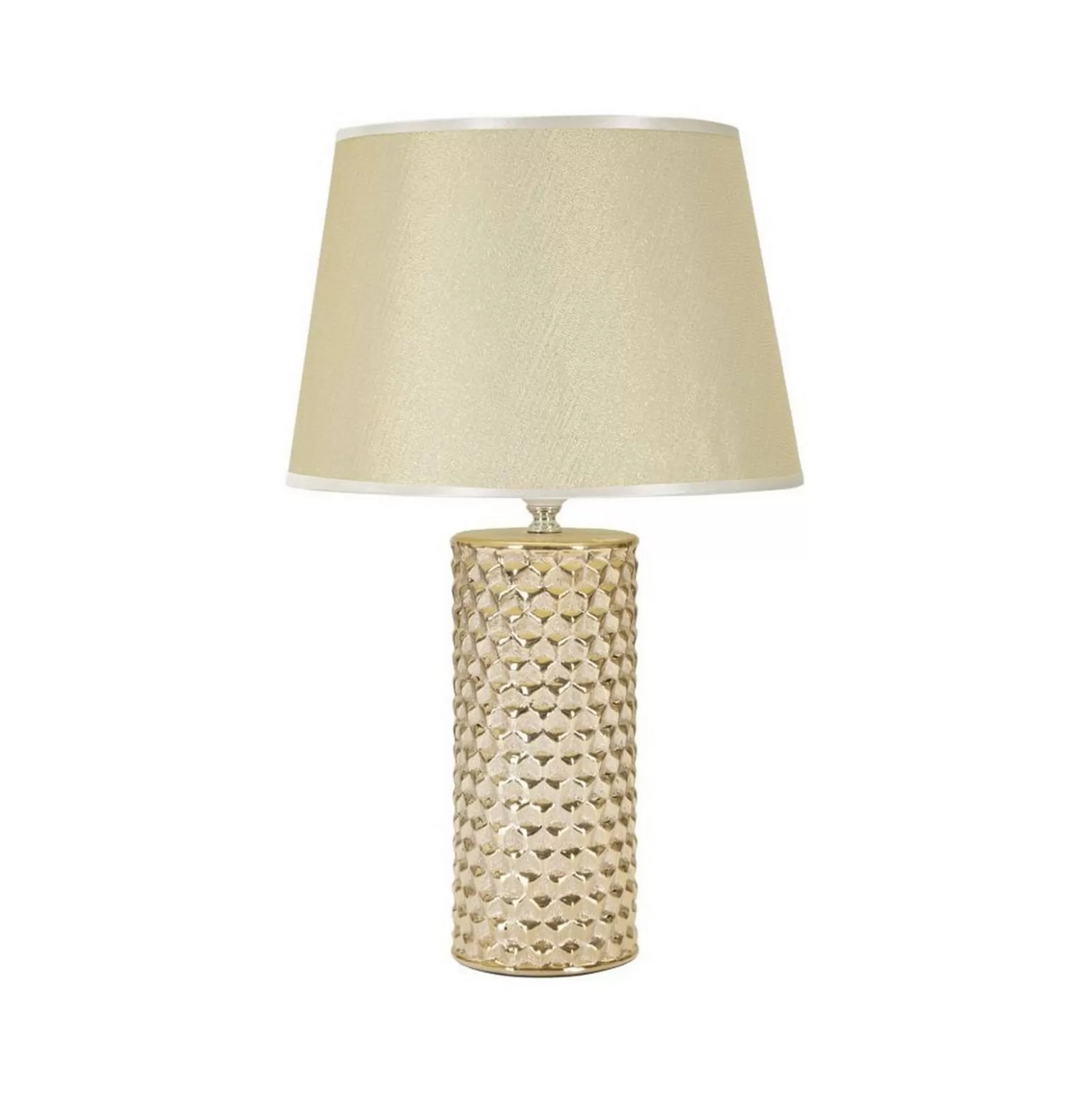Dmora Lampade Da Tavolo<Lampada da tavolo Supreme, Bianco e Oro, 30x30 h48 cm