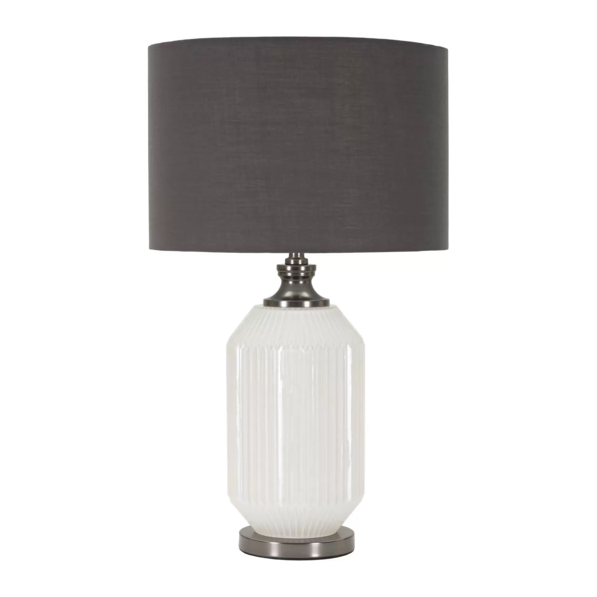 Dmora Lampade Da Tavolo<Lampada da tavolo Vidardo, 38x38 h65 cm, Bianco e Grigio