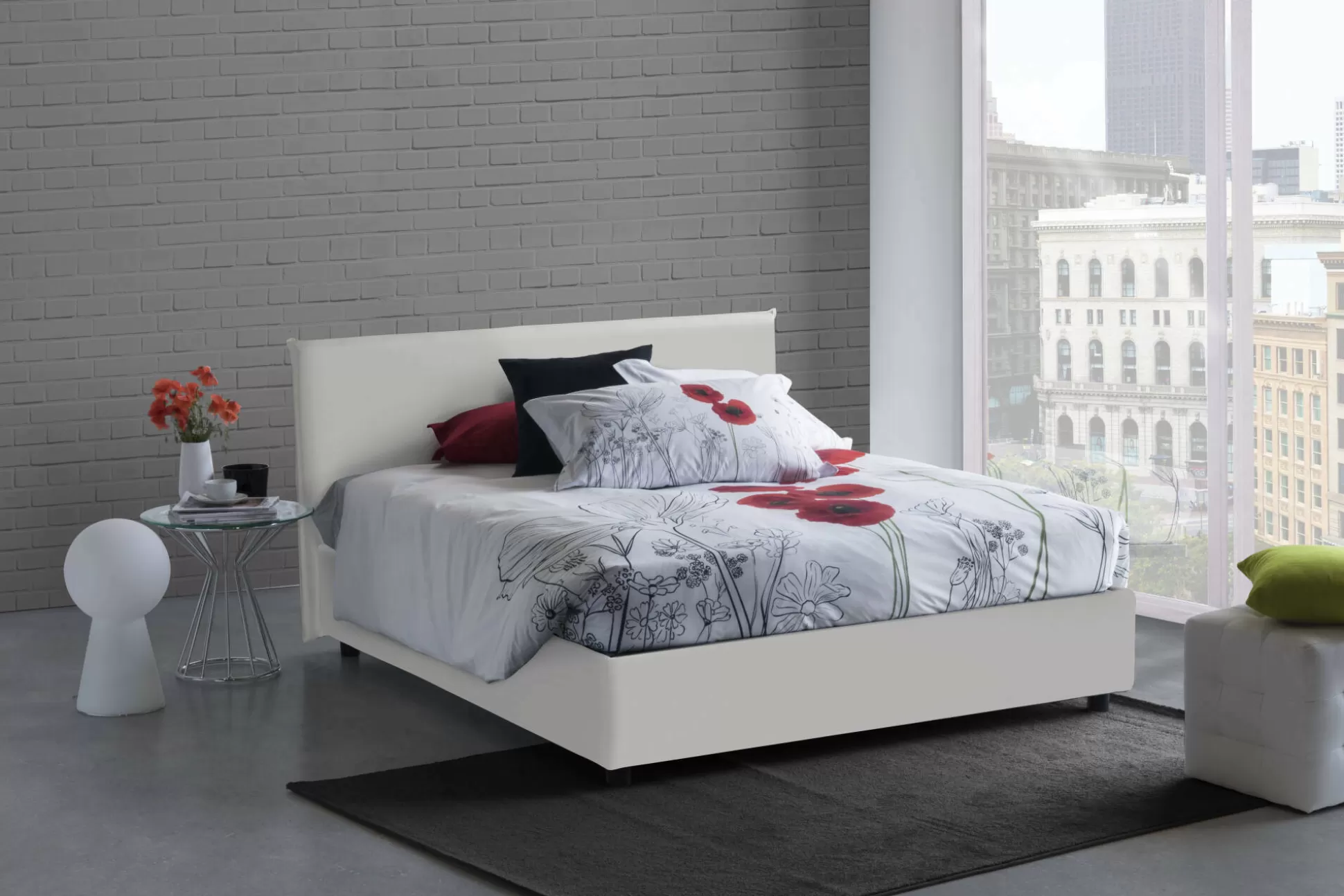 Dmora Letti Alla Francese<Letto alla francese Africa, adatto per materasso Cm 140x190,