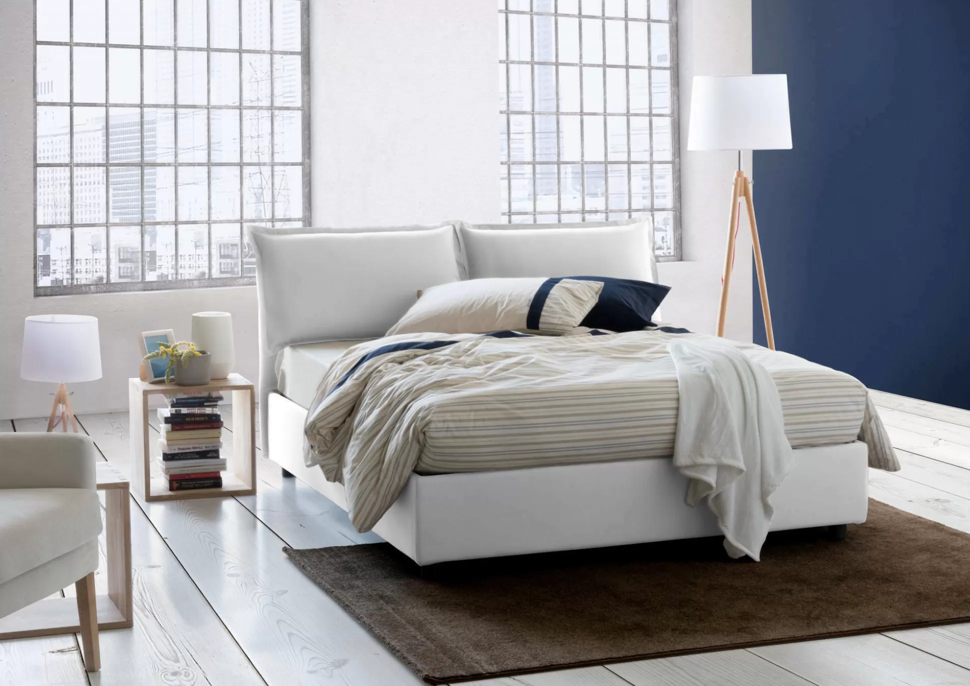 Dmora Letti Alla Francese<Letto alla francese Agalo, adatto per materasso Cm 140x200,