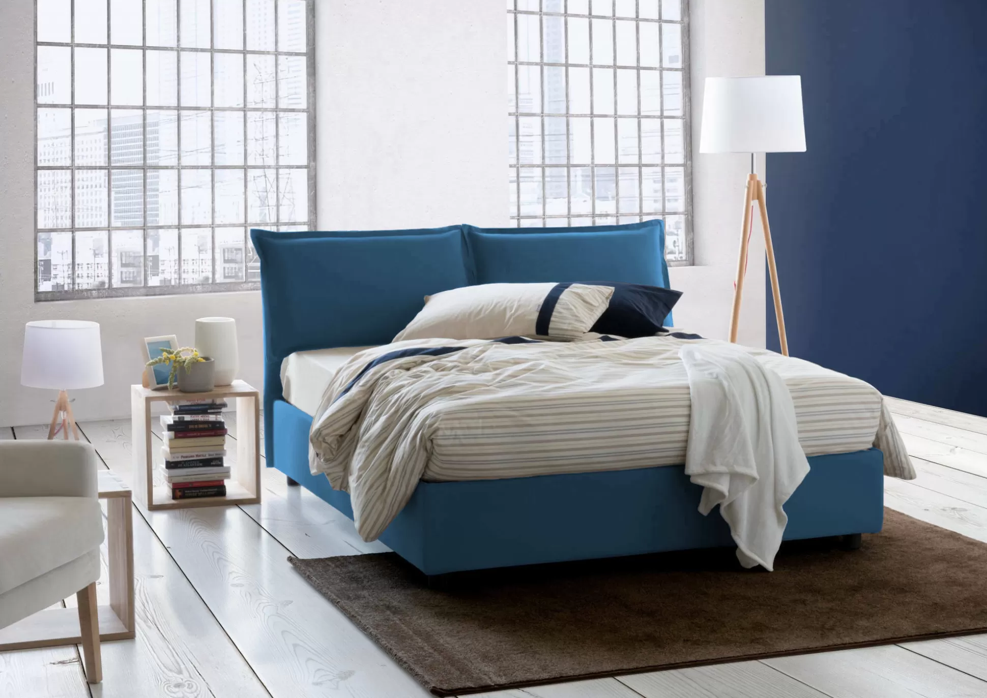 Dmora Letti Alla Francese<Letto alla francese Agalo, adatto per materasso Cm 140x200,
