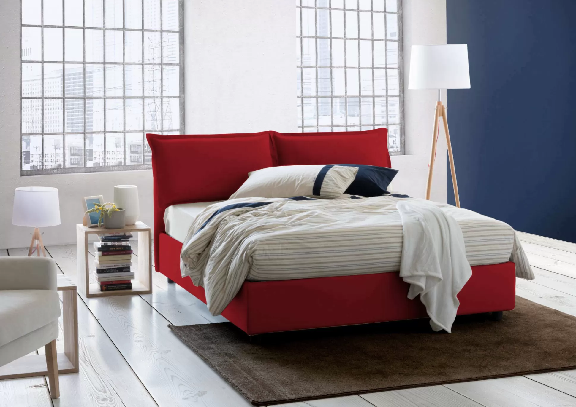 Dmora Letti Alla Francese<Letto alla francese Agalo, adatto per materasso Cm 140x200,