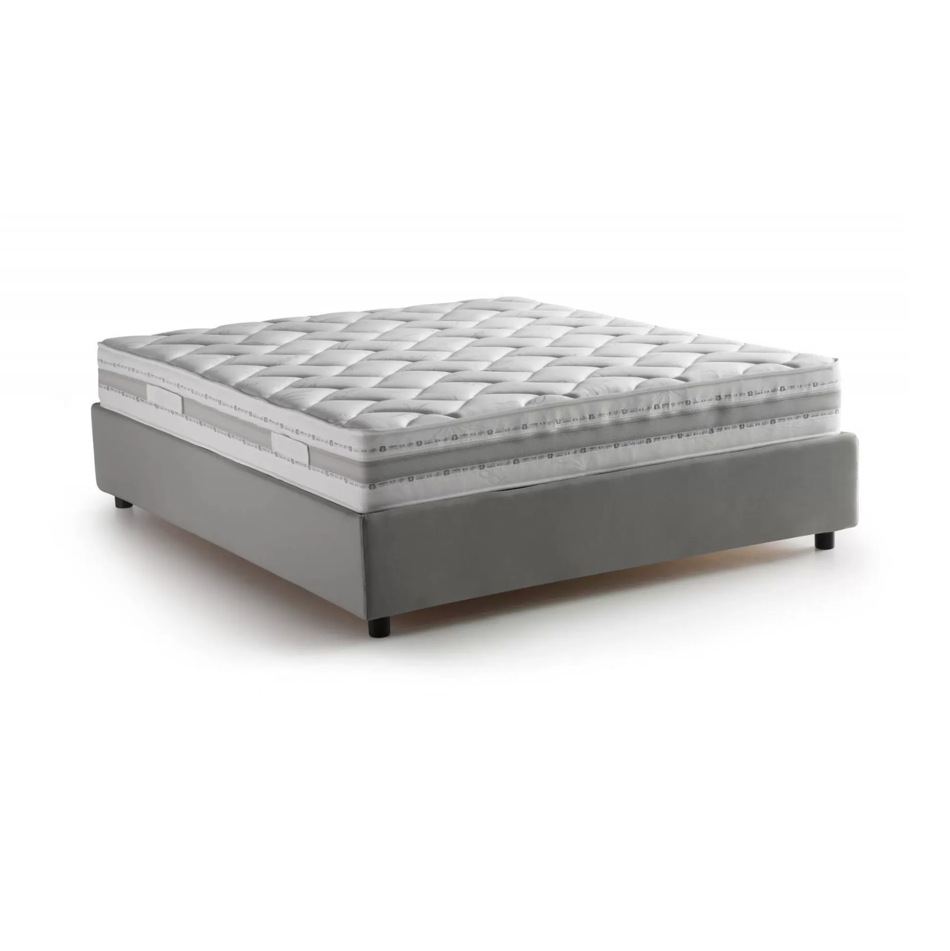 Dmora Letti Alla Francese<Letto alla francese Alaksir, con materasso Cm 140x200 incluso,