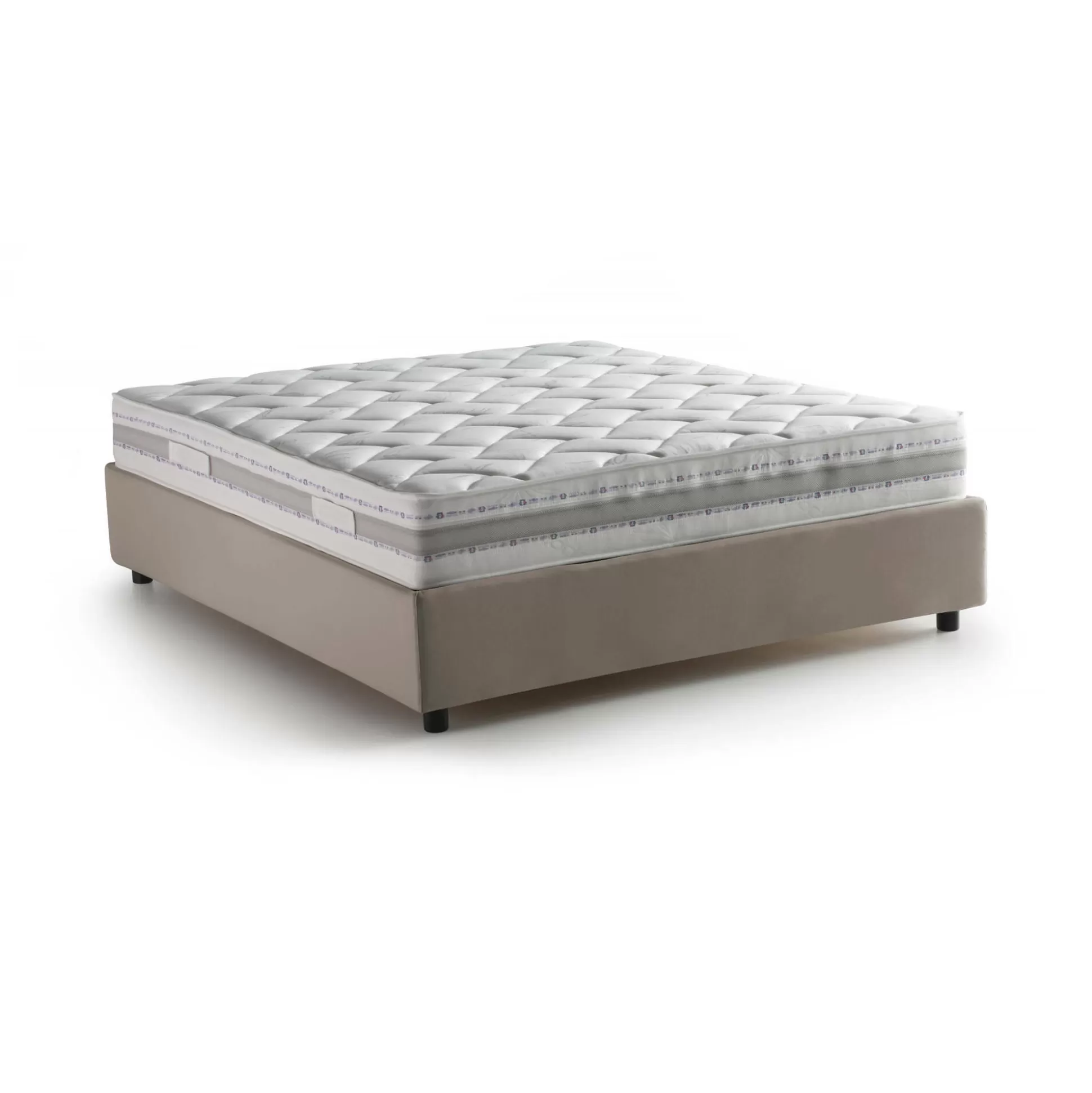 Dmora Letti Alla Francese<Letto alla francese Alaksir, con materasso Cm 140x200 incluso,