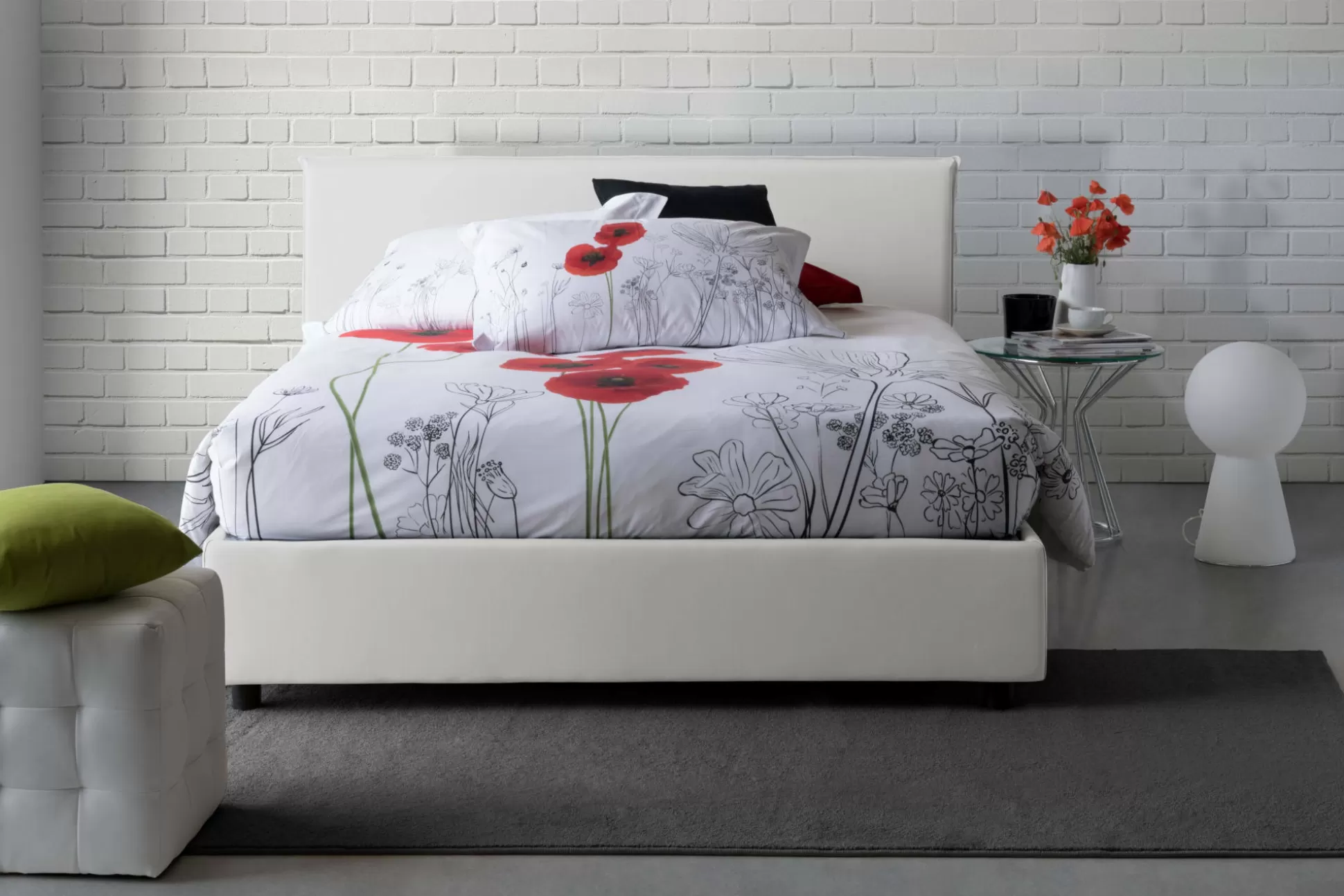 Dmora Letti Alla Francese<Letto alla francese Alvacus, adatto per materasso Cm 140x200,