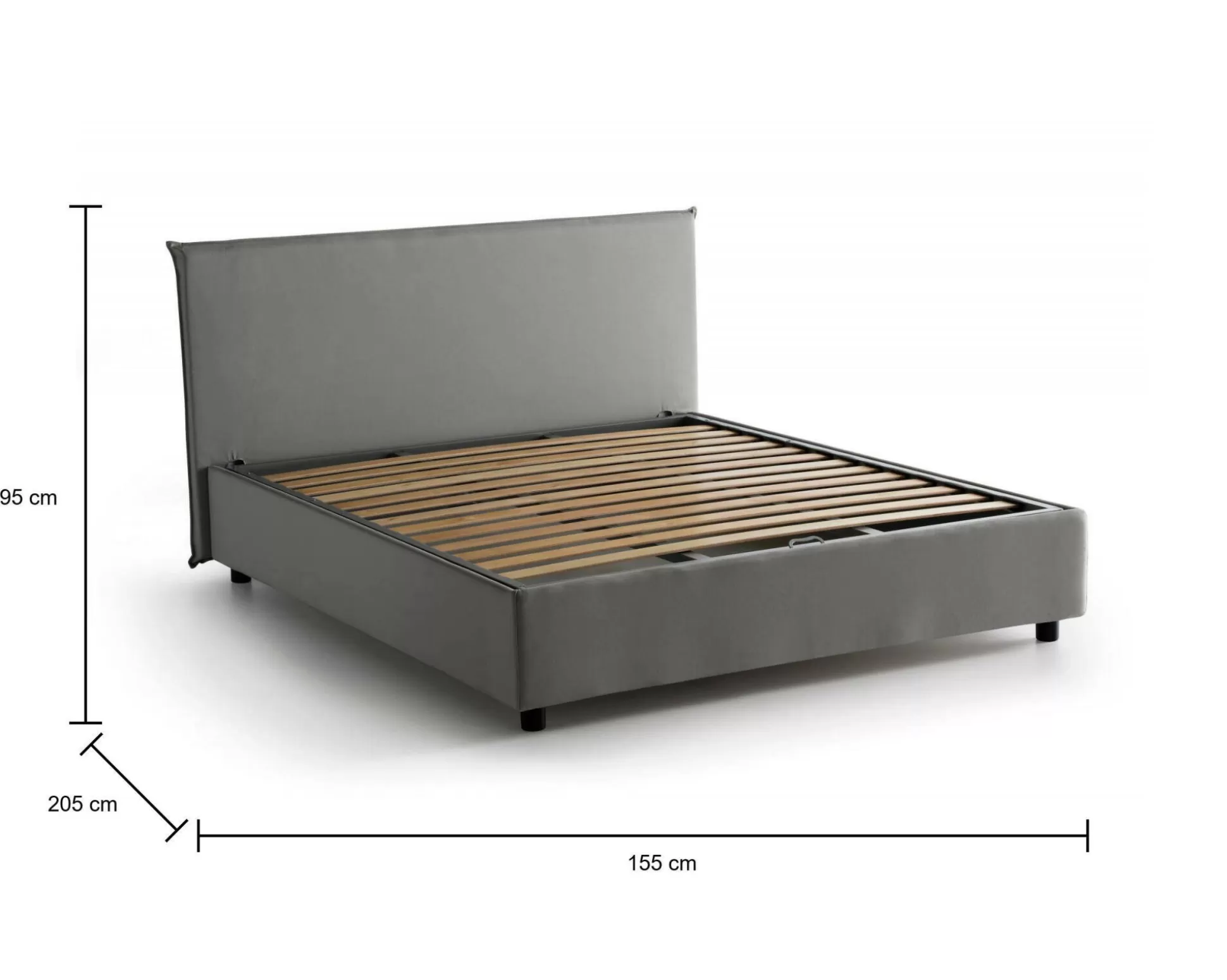 Dmora Letti Alla Francese<Letto alla francese Angelic, adatto per materasso Cm 140x190,