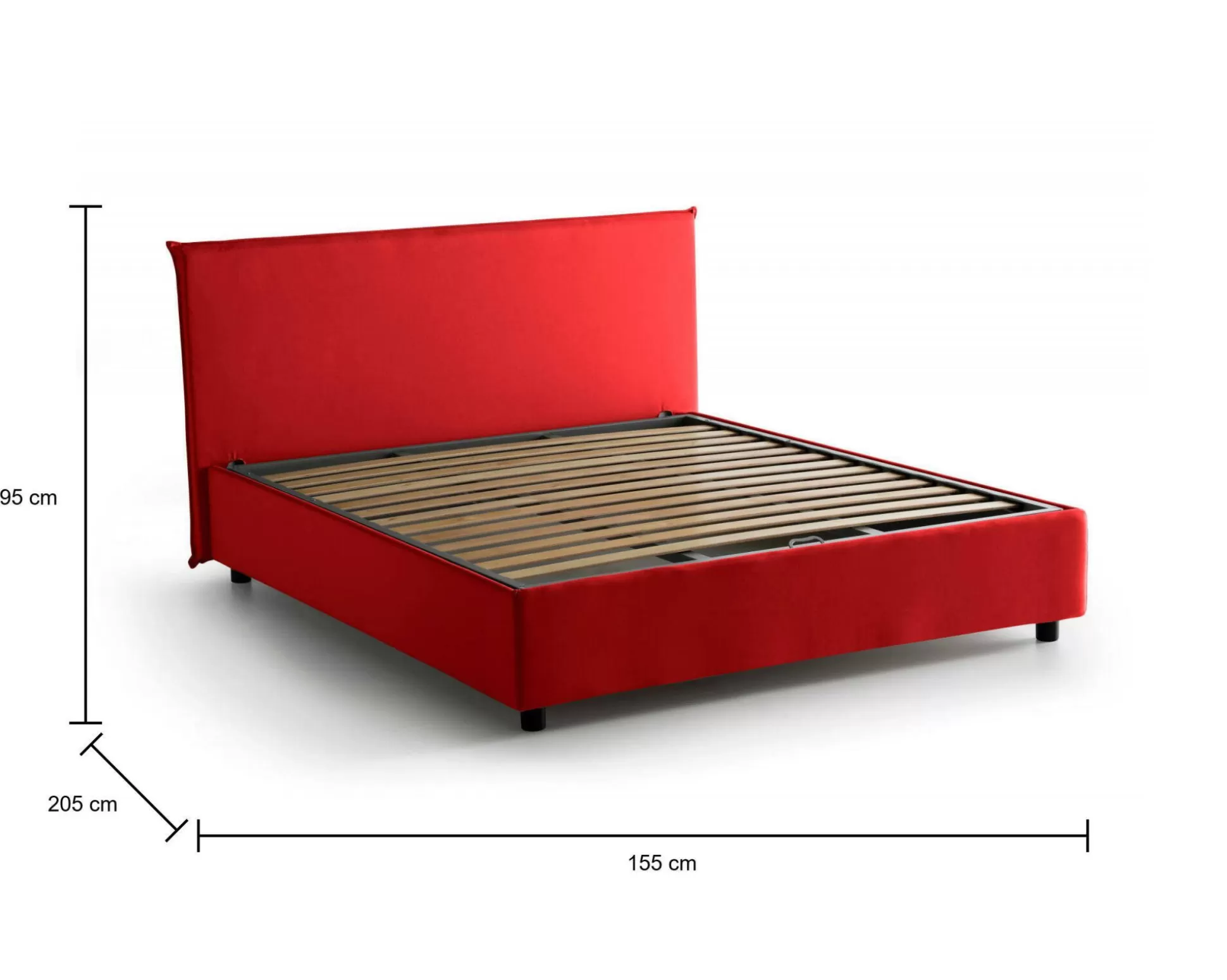 Dmora Letti Alla Francese<Letto alla francese Angelic, adatto per materasso Cm 140x190,