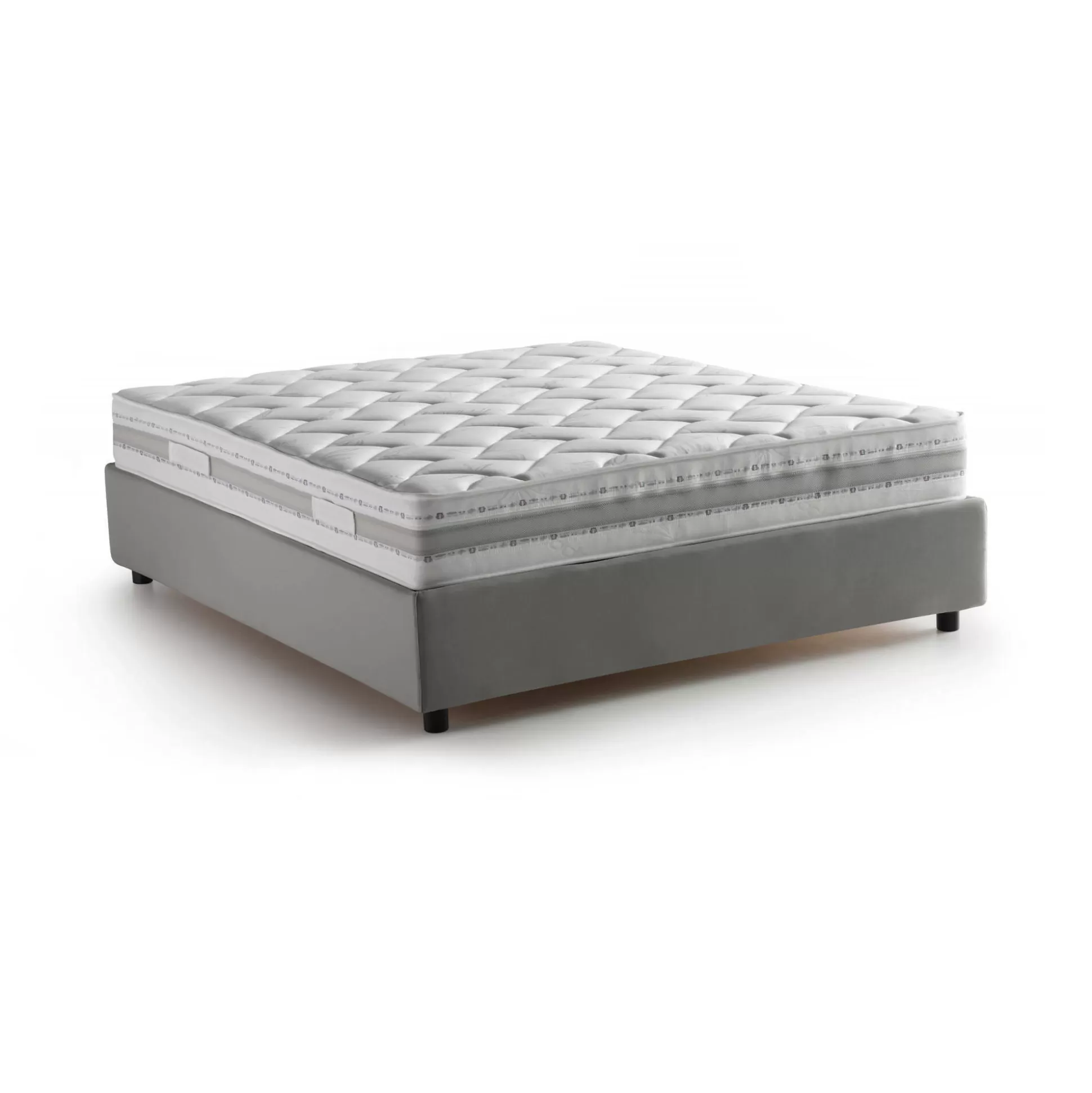 Dmora Letti Alla Francese<Letto alla francese Arto, con materasso Cm 140x190 incluso,