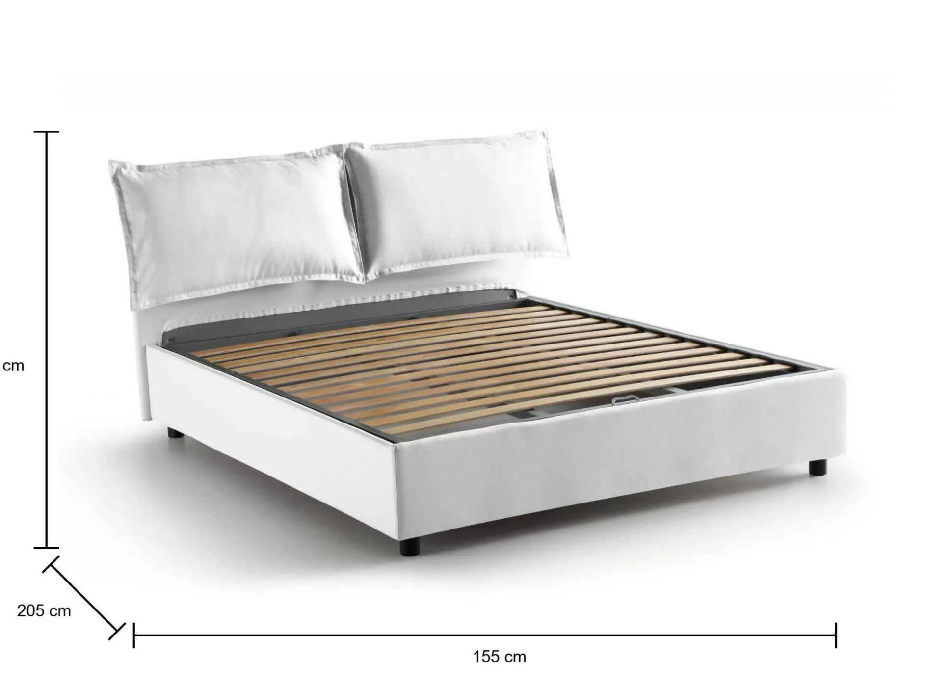 Dmora Letti Alla Francese<Letto alla francese Askari, adatto per materasso Cm 140x190,