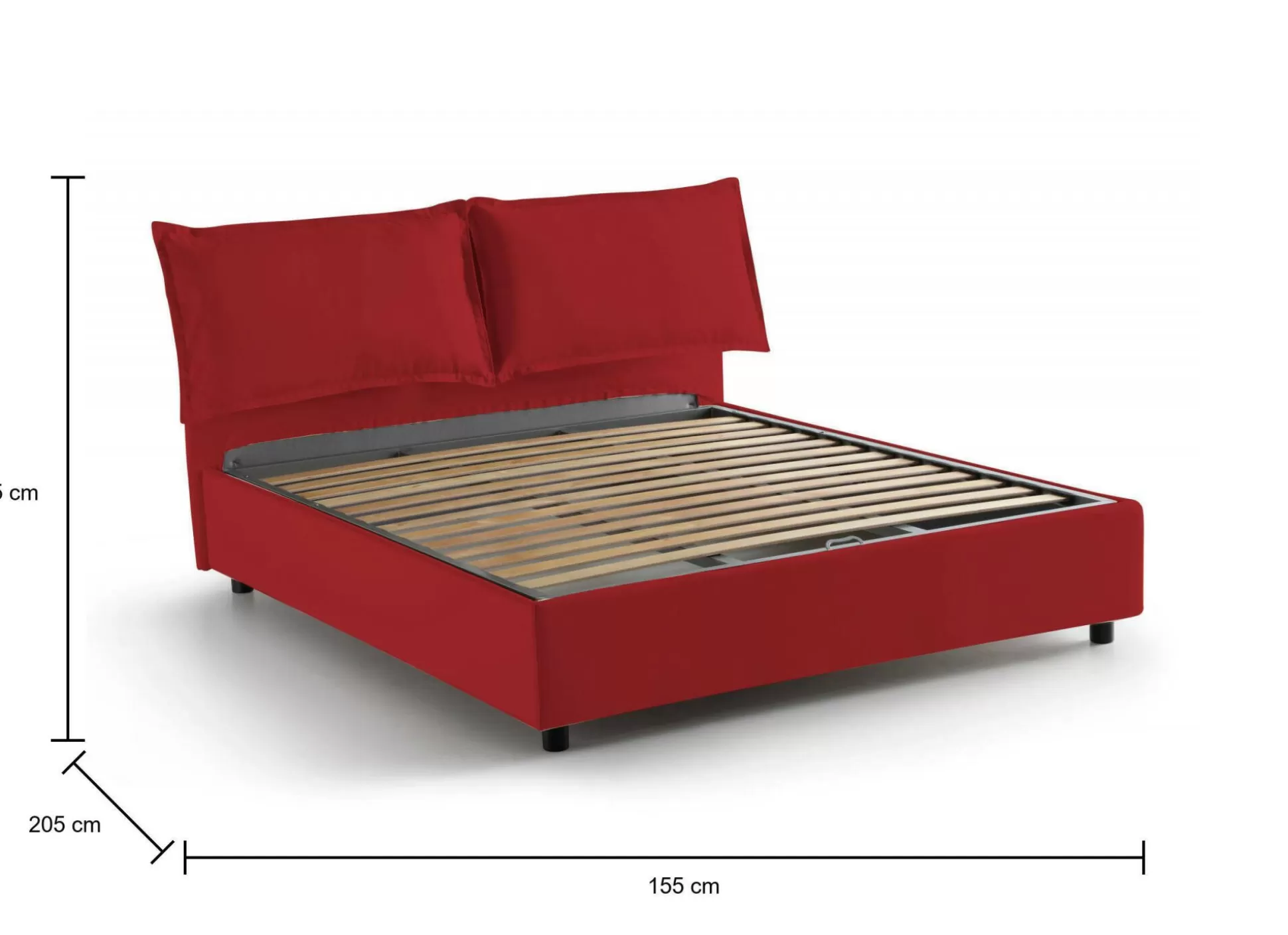Dmora Letti Alla Francese<Letto alla francese Askari, adatto per materasso Cm 140x190,