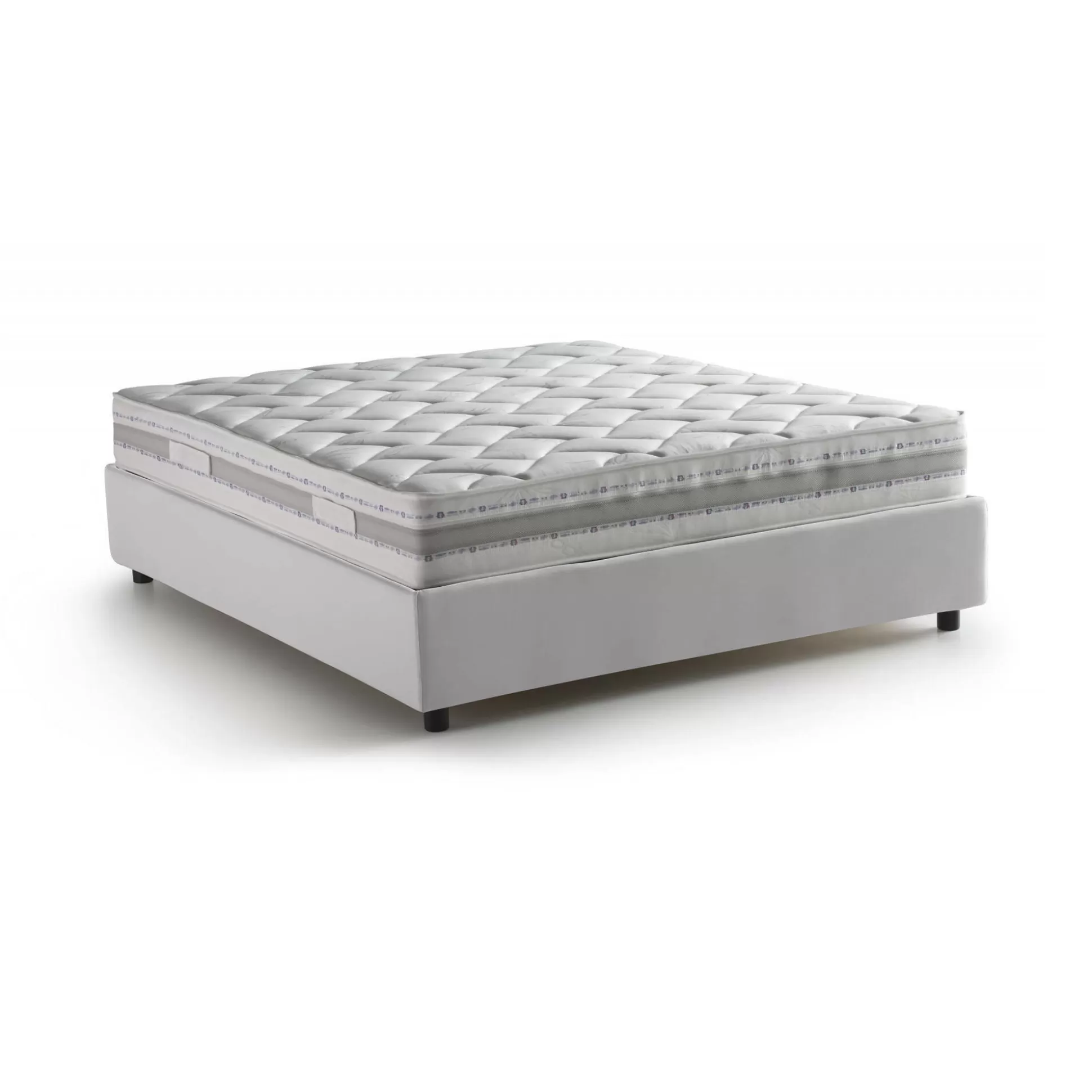 Dmora Letti Alla Francese<Letto alla francese Azuko, con materasso Cm 140x200 incluso,