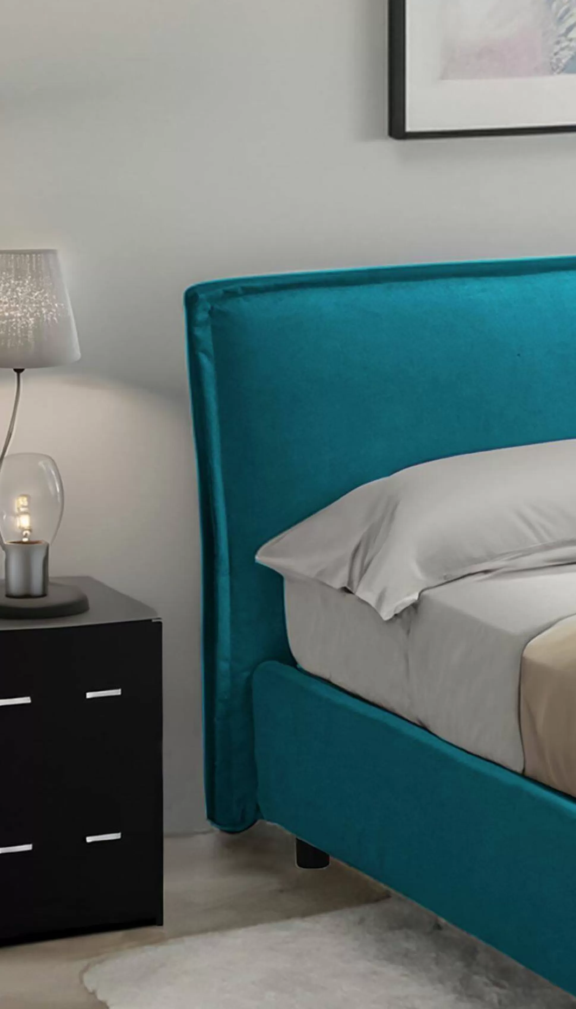 Dmora Letti Alla Francese<Letto alla francese Brienza, Con materasso Cm 120x200 incluso,