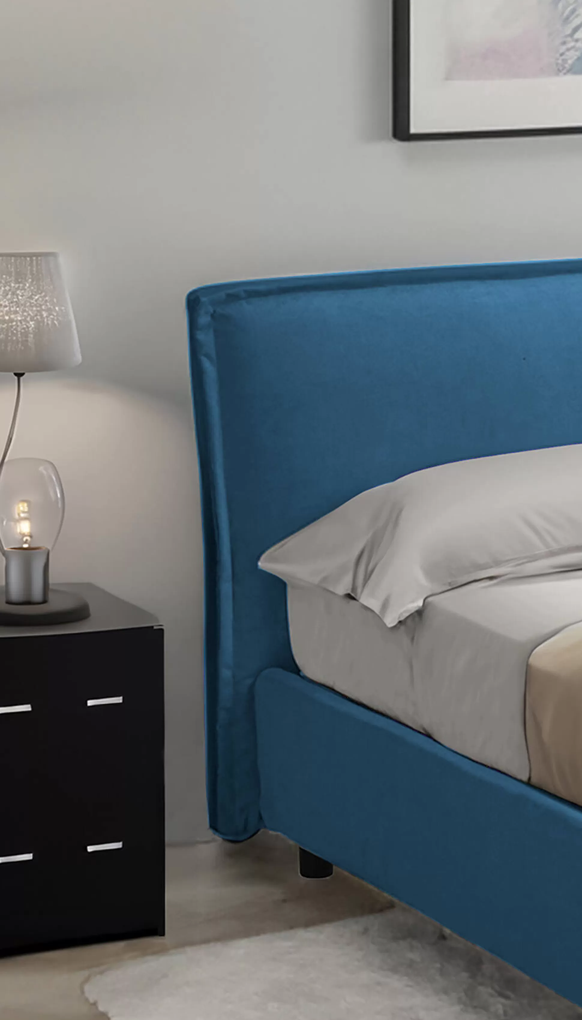Dmora Letti Alla Francese<Letto alla francese Brienza, Con materasso Cm 120x200 incluso,