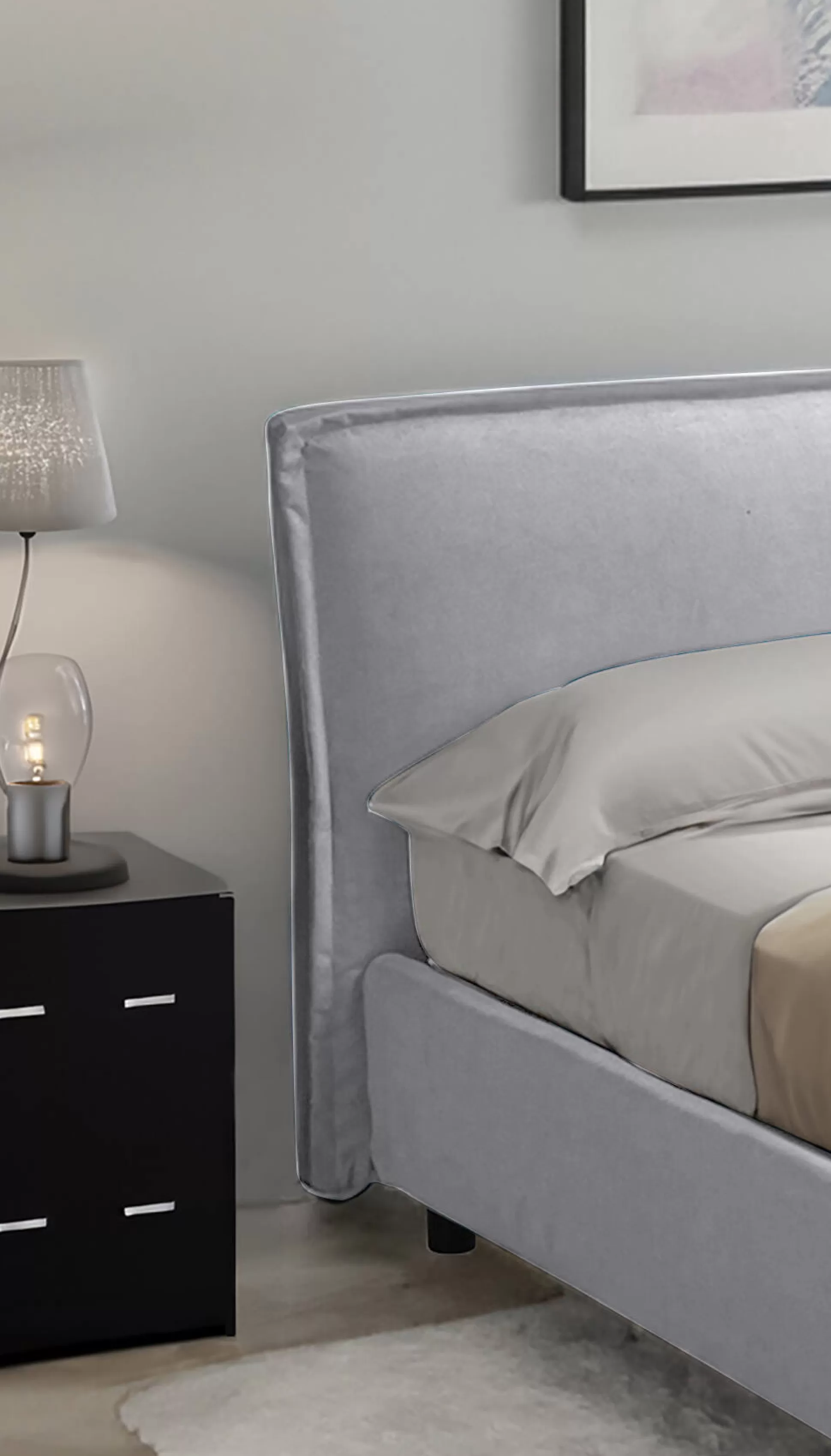 Dmora Letti Alla Francese<Letto alla francese Brienza, Con materasso Cm 120x200 incluso,