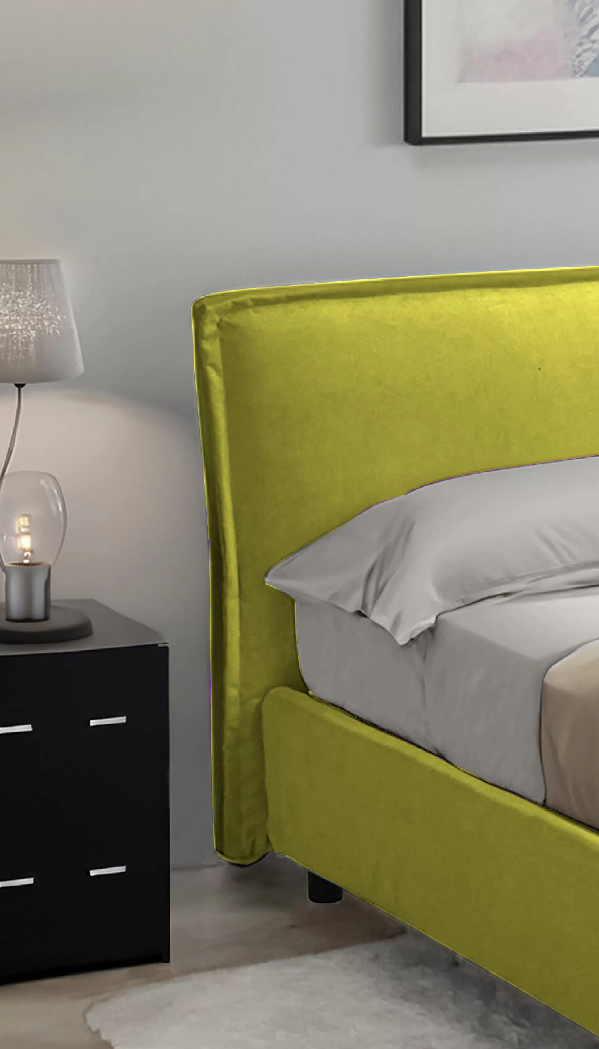 Dmora Letti Alla Francese<Letto alla francese Brienza, Con materasso Cm 120x200 incluso,