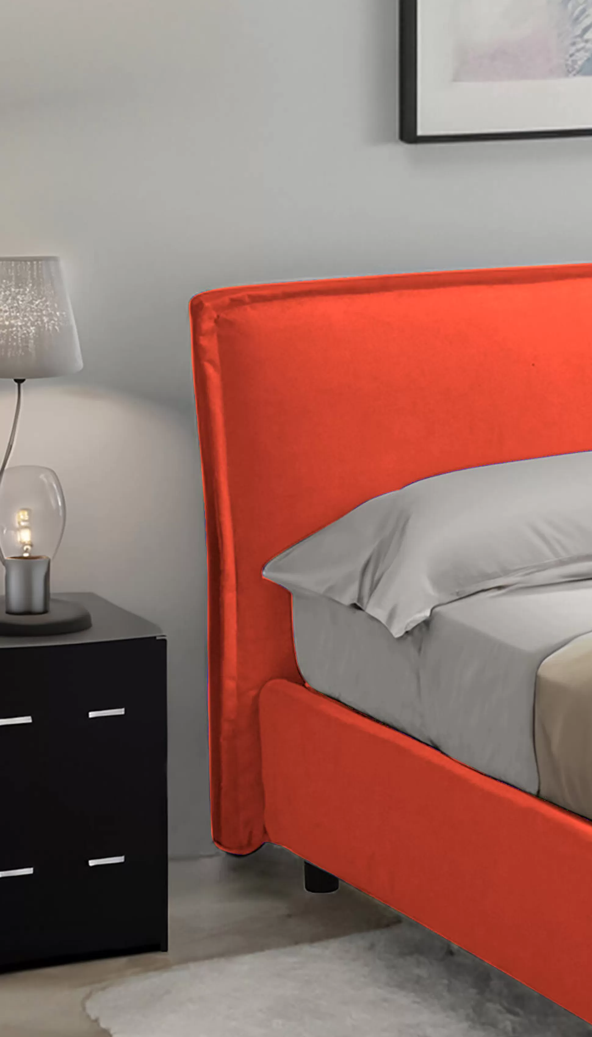 Dmora Letti Alla Francese<Letto alla francese Bronte, Adatto a materasso Cm 120x190,