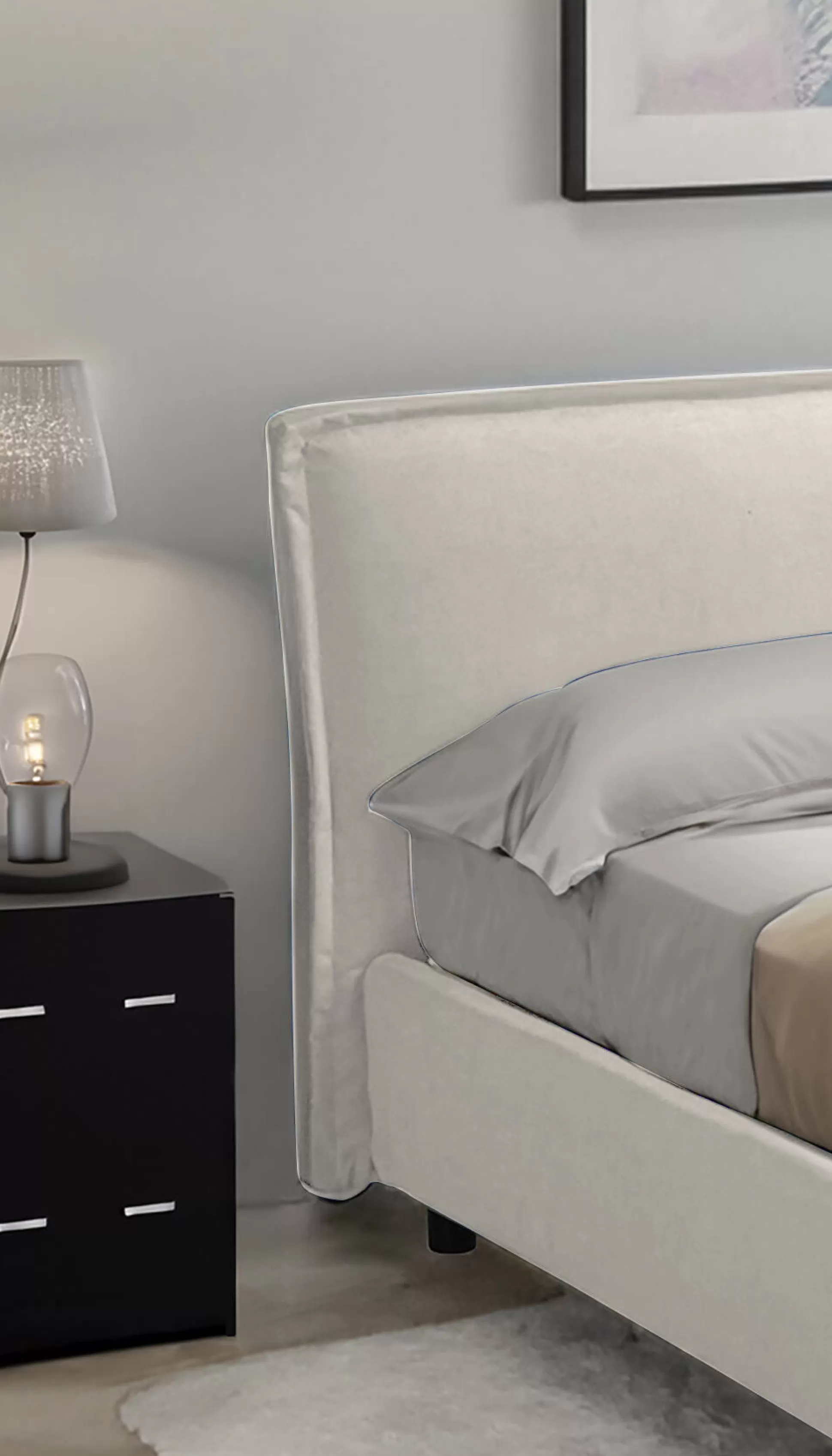 Dmora Letti Alla Francese<Letto alla francese Bronte, Adatto a materasso Cm 120x190,