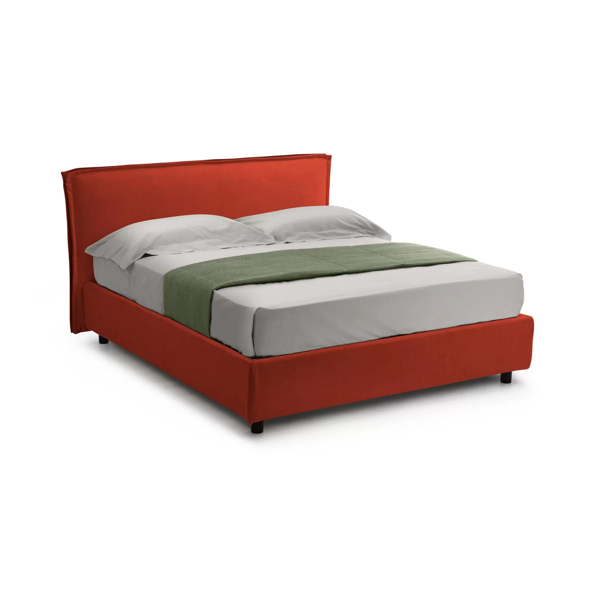 Dmora Letti Alla Francese<Letto alla francese Brosso, Adatto a materasso Cm 120x200,