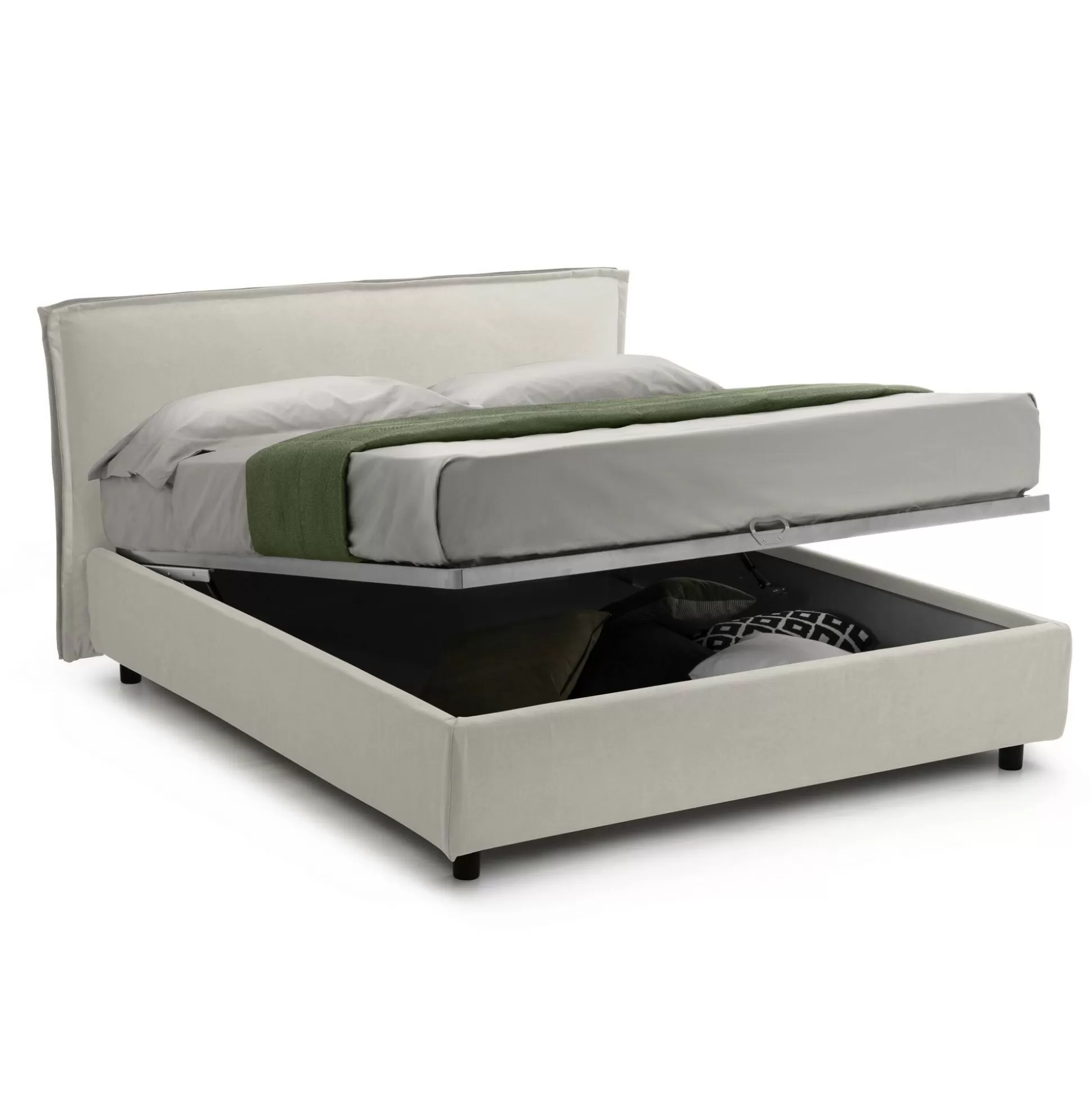 Dmora Letti Alla Francese<Letto alla francese Brosso, Adatto a materasso Cm 120x200,