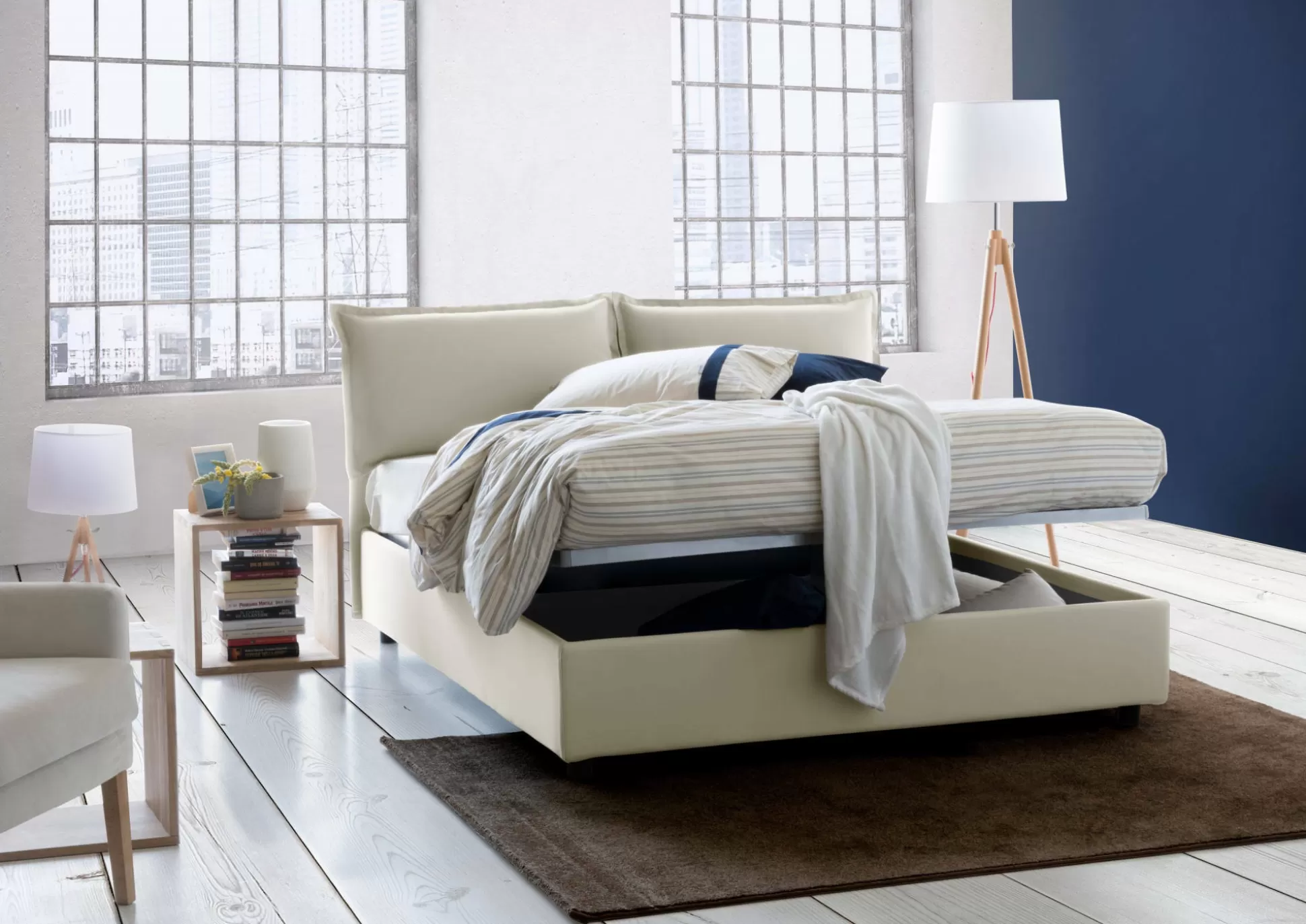 Dmora Letti Alla Francese<Letto alla francese Dmircol, con materasso Cm 140x200 incluso,