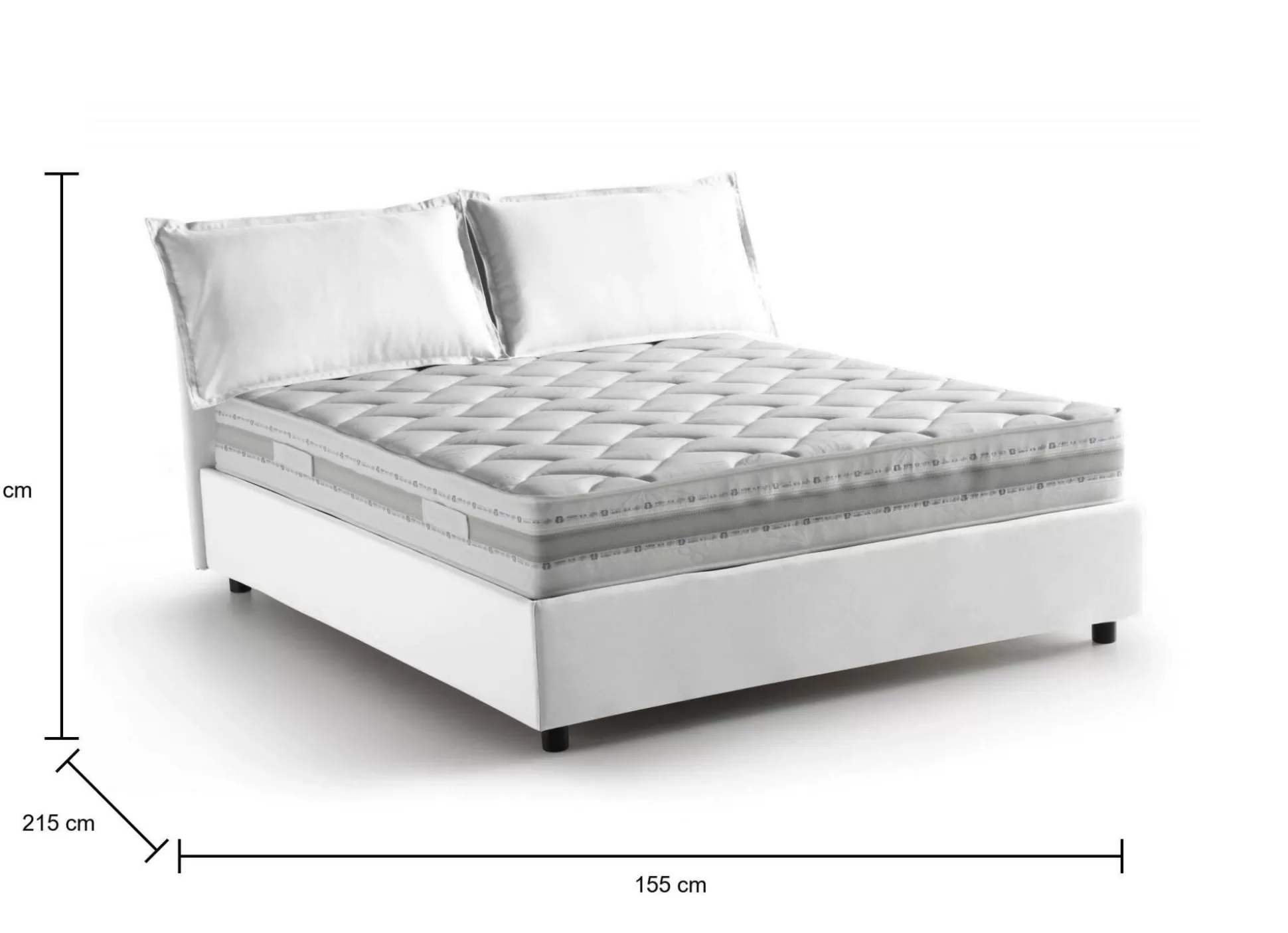 Dmora Letti Alla Francese<Letto alla francese Dmircol, con materasso Cm 140x200 incluso,