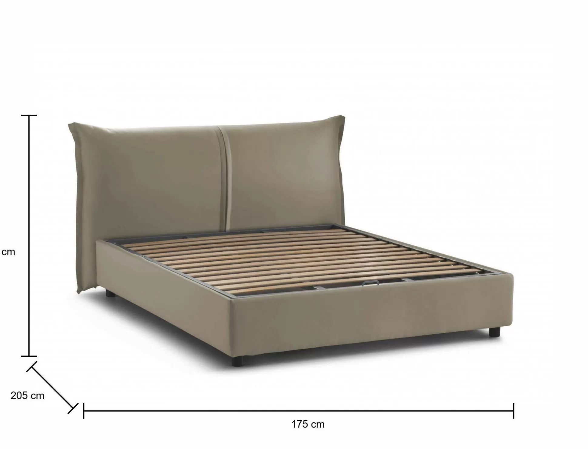 Dmora Letti Matrimoniali<Letto matrimoniale Alabaster, adatto per materasso Cm 160x190,