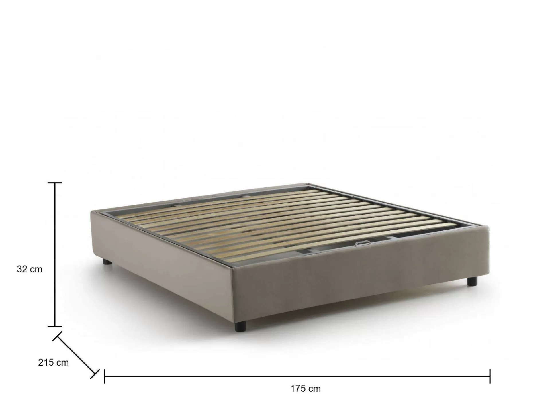 Dmora Letti Matrimoniali<Letto matrimoniale Alaska, adatto per materasso Cm 160x200,